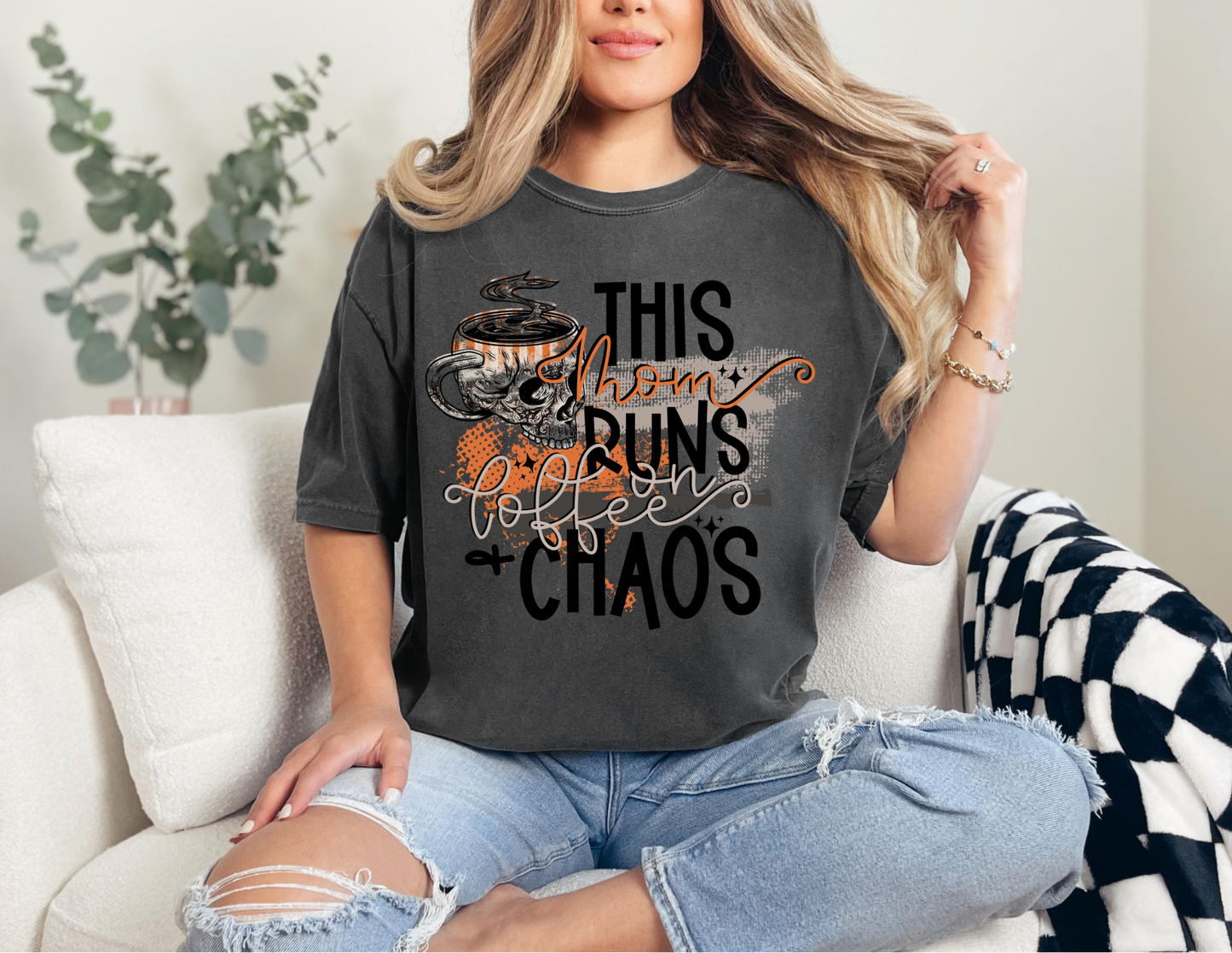 This Mom Runs on Coffee & Chaos Shirt
