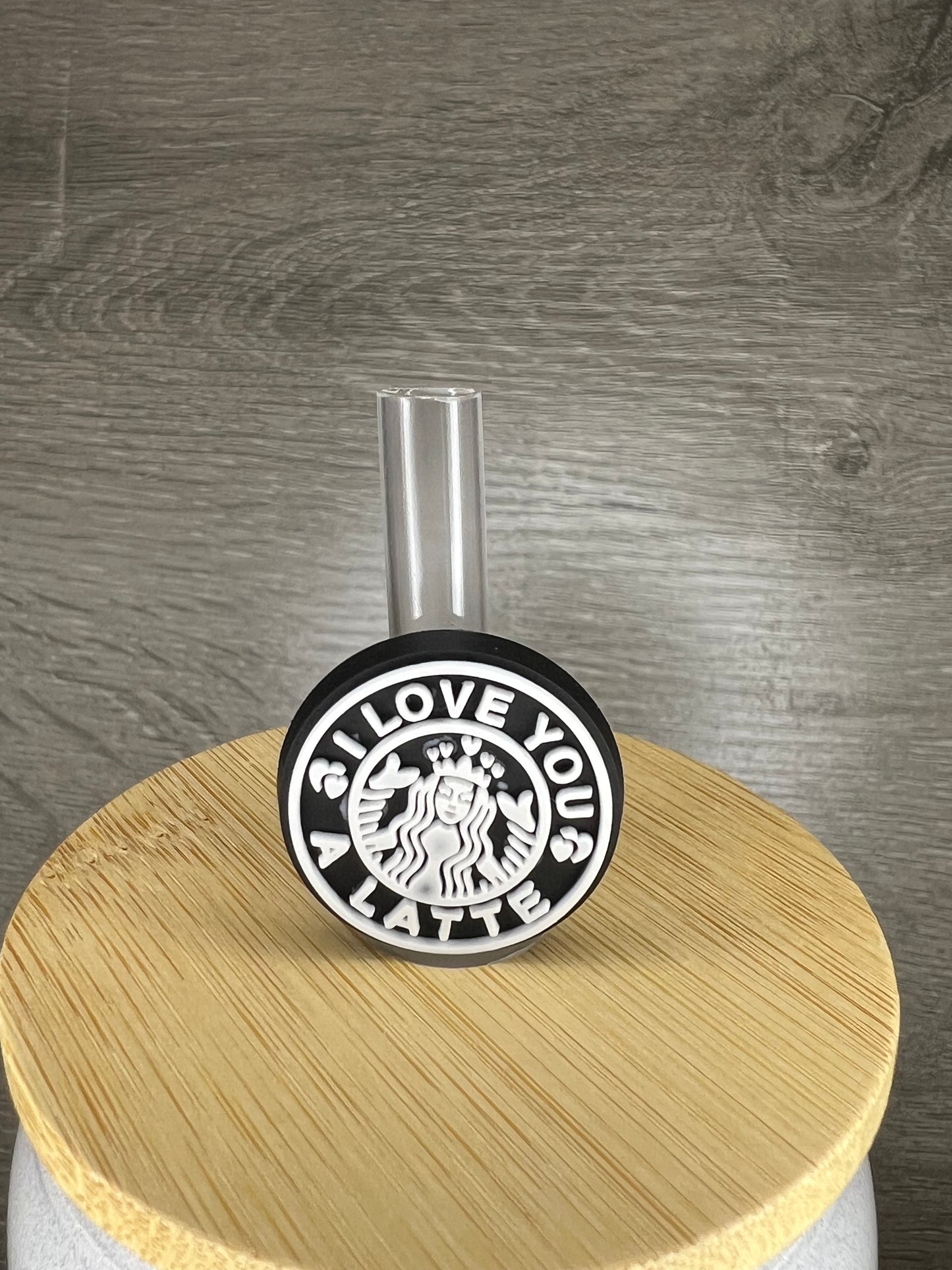 Love You A Latte Straw Charm