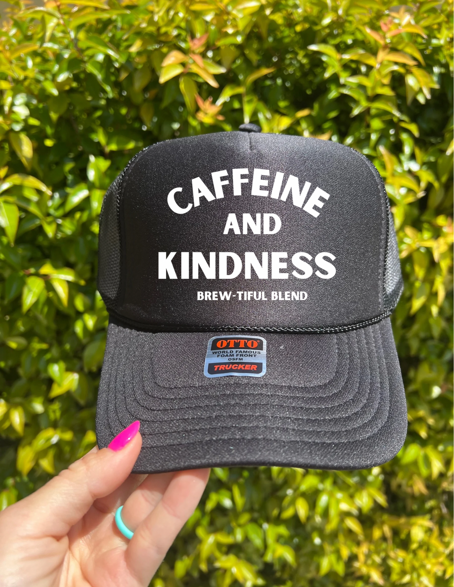 Caffeine and Kindness Trucker Hat