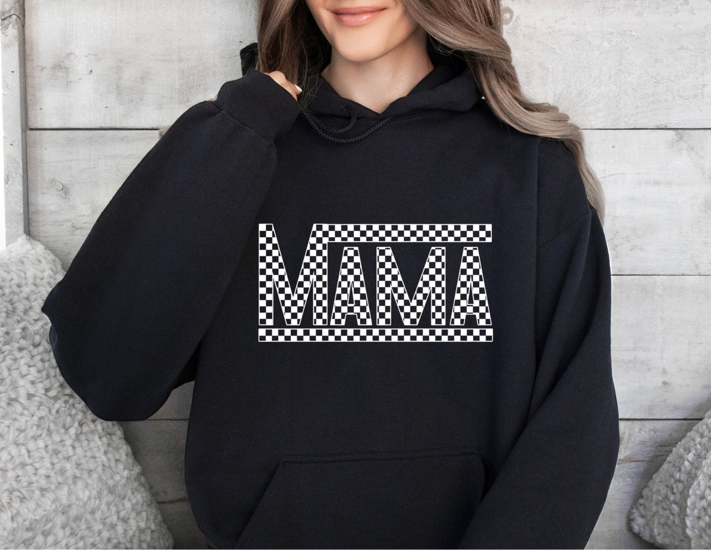 Mama Checkered Sweatshirt