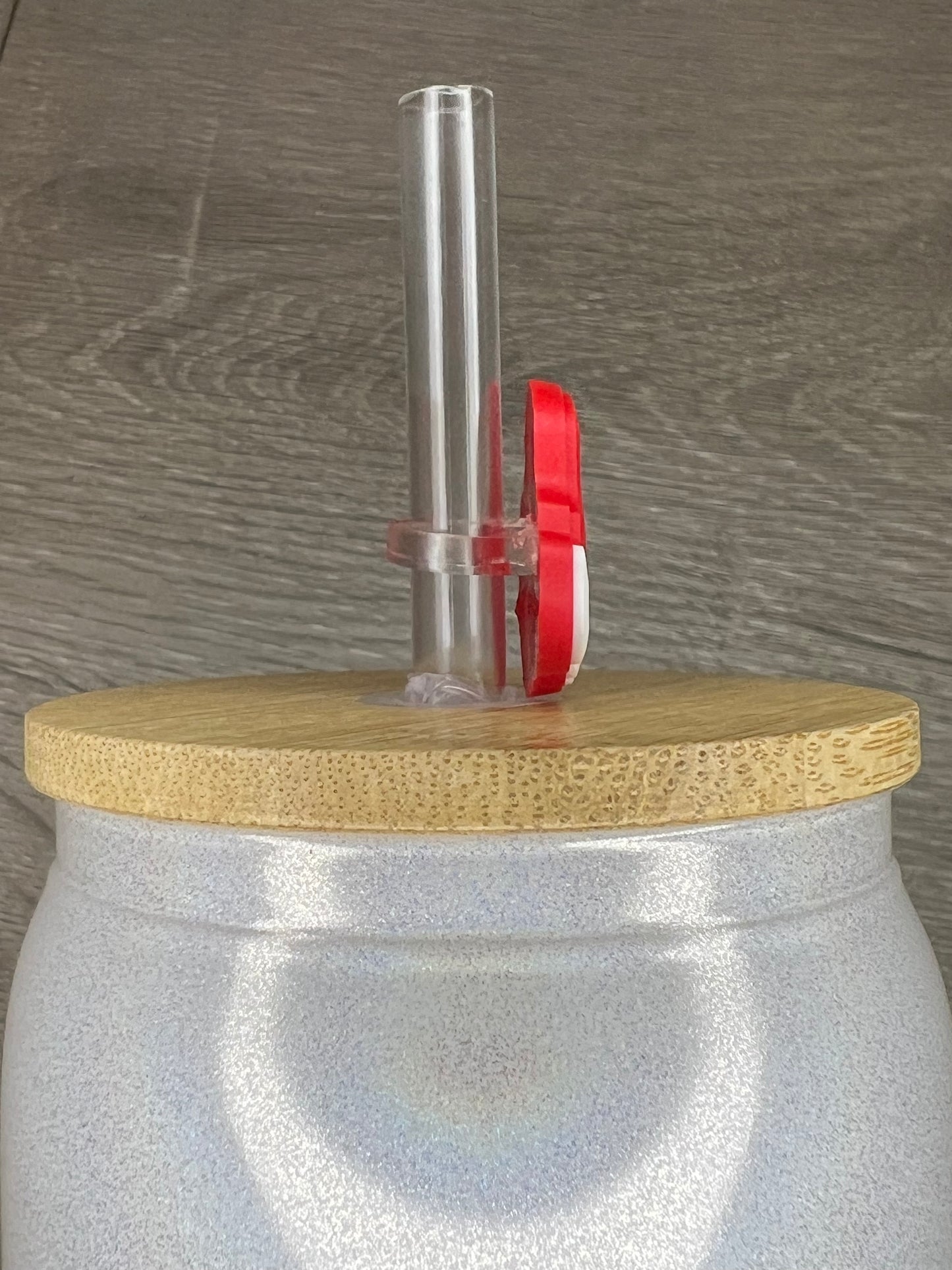Santa Hat Straw Charm