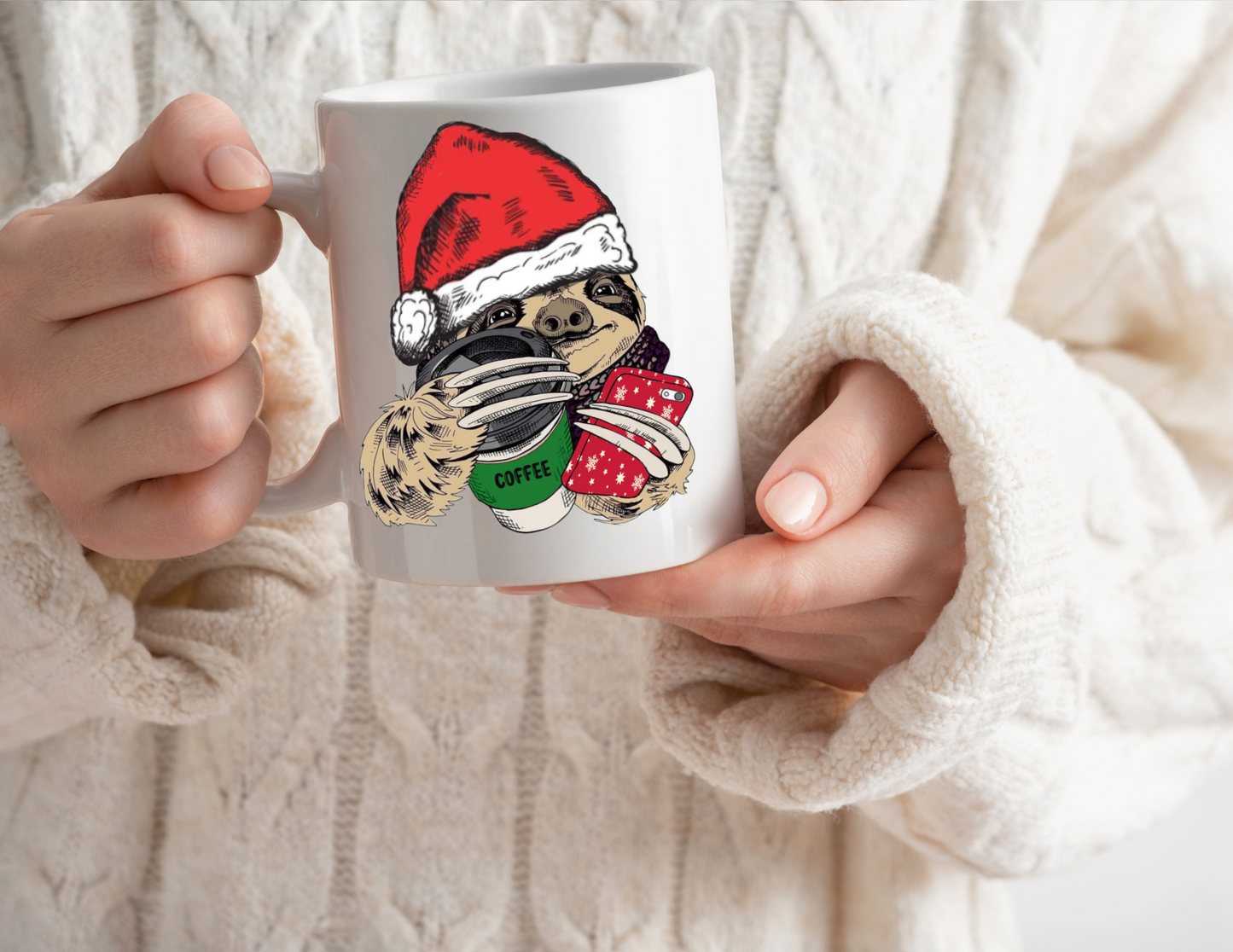 Merry Sloth 15oz Coffee Cup
