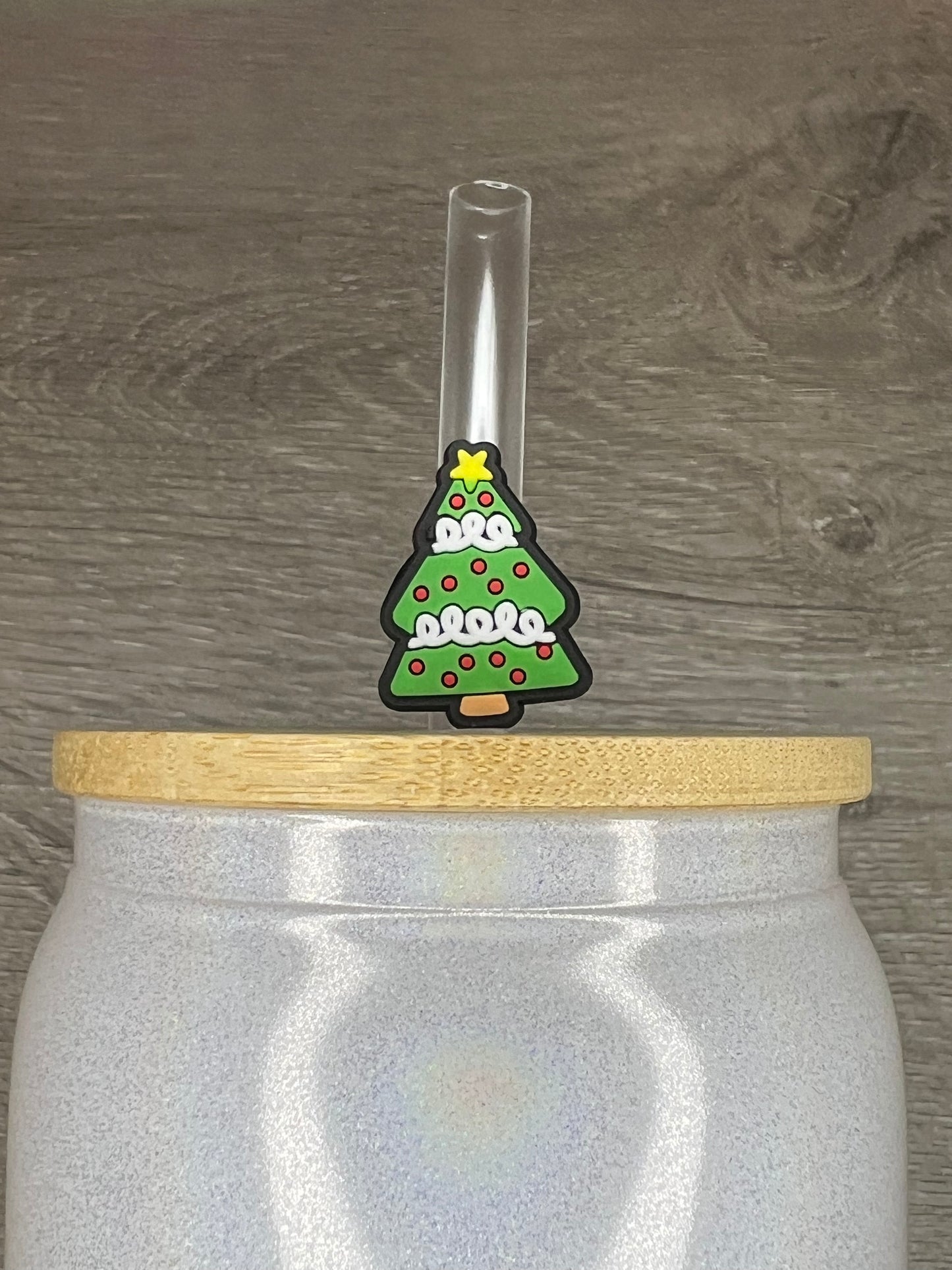 Christmas Tree Straw Charm