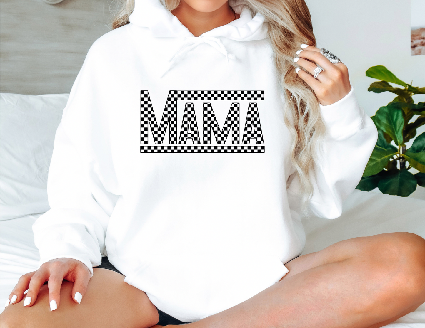 Mama Checkered Sweatshirt