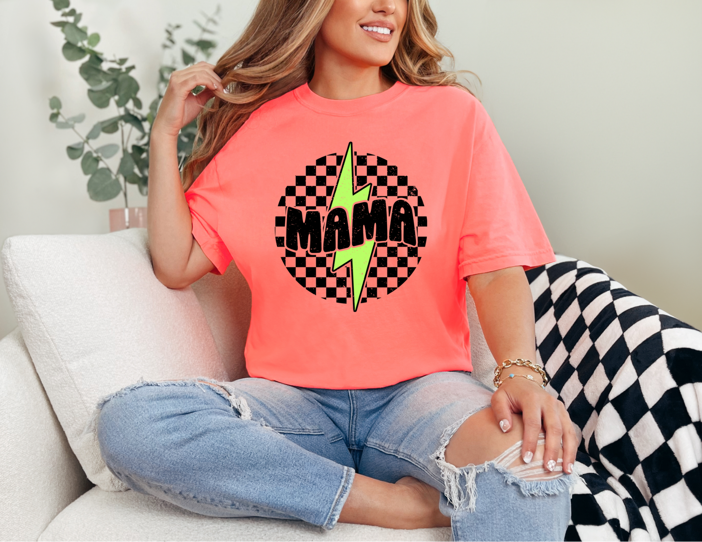 Mama Neon Bolt Shirt