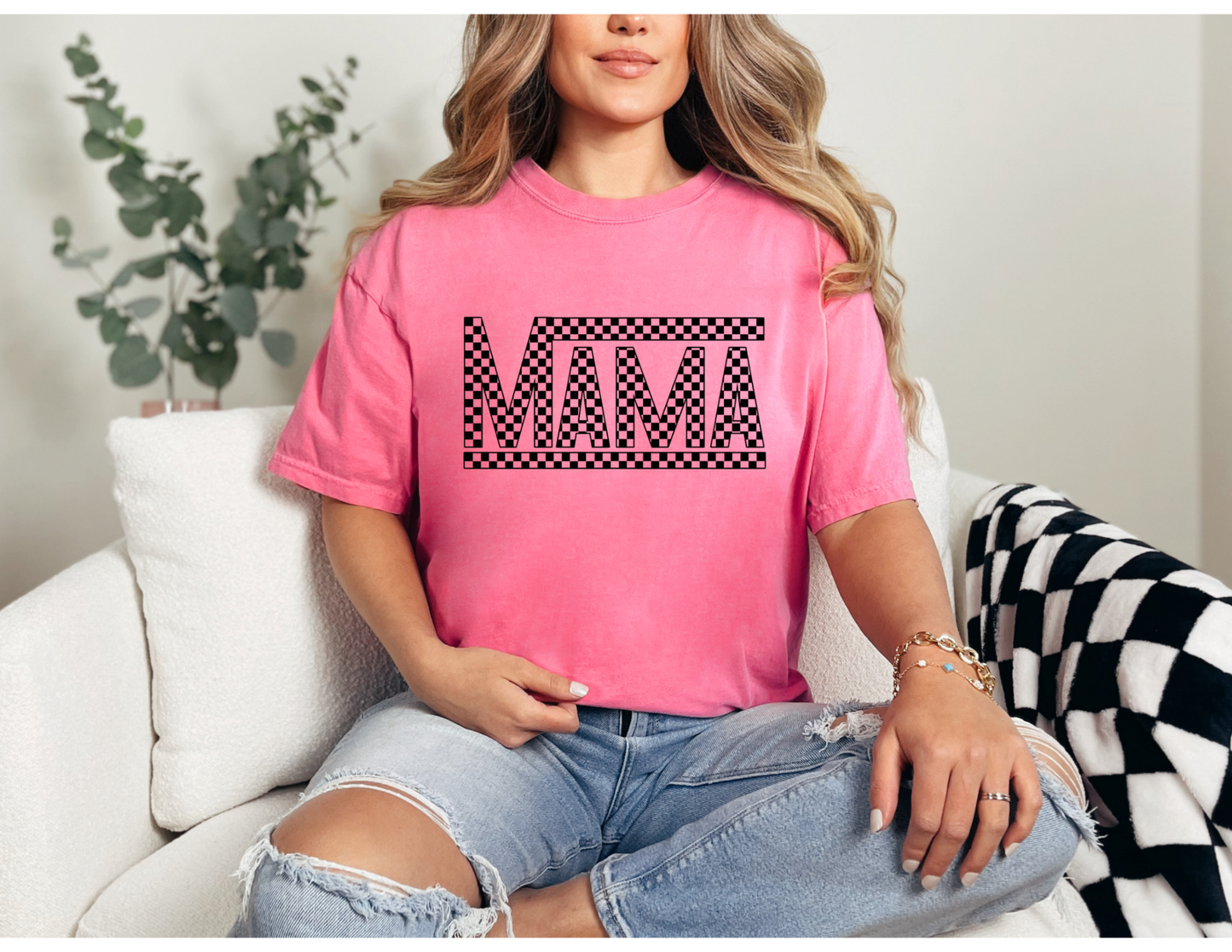 Checkered Mama Shirt