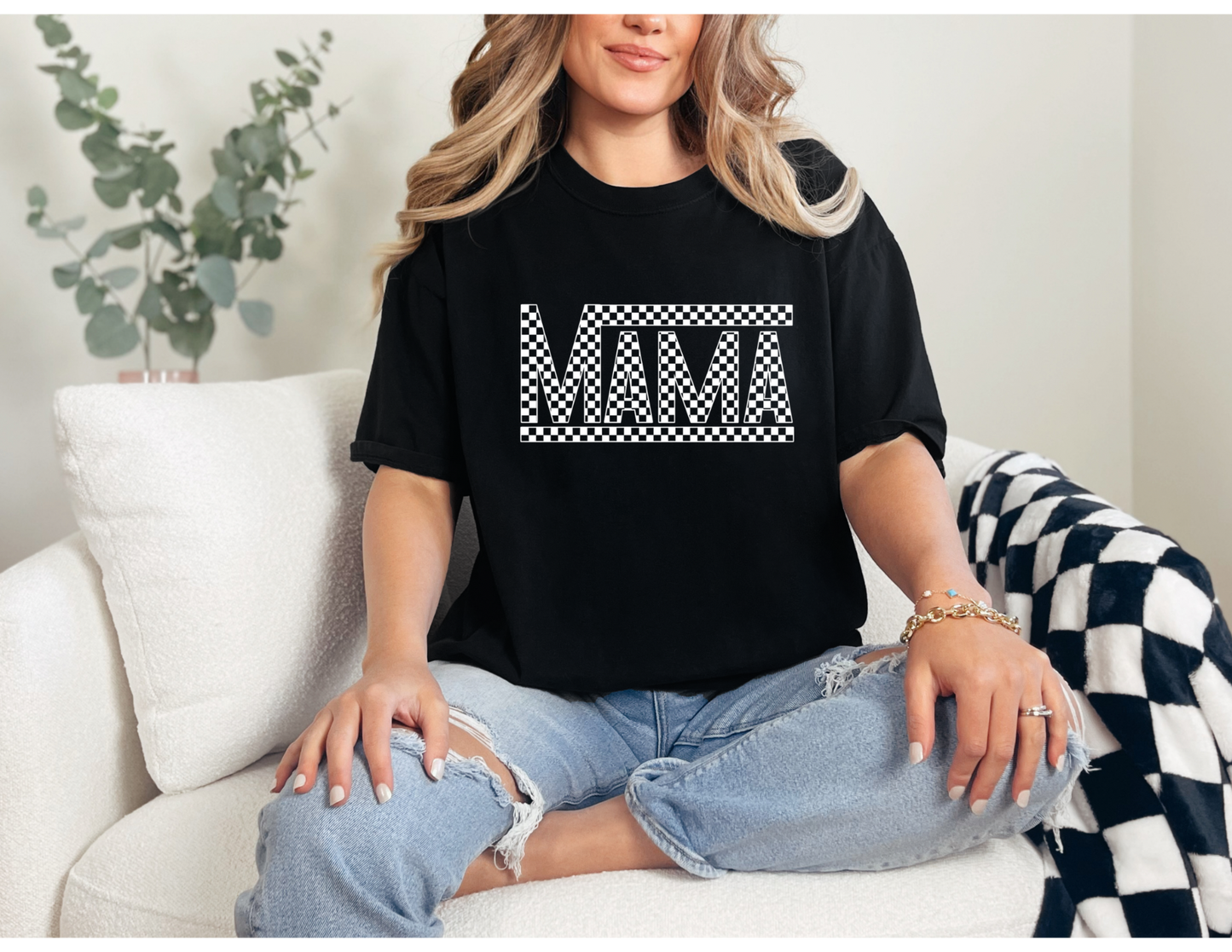 Checkered Mama Shirt