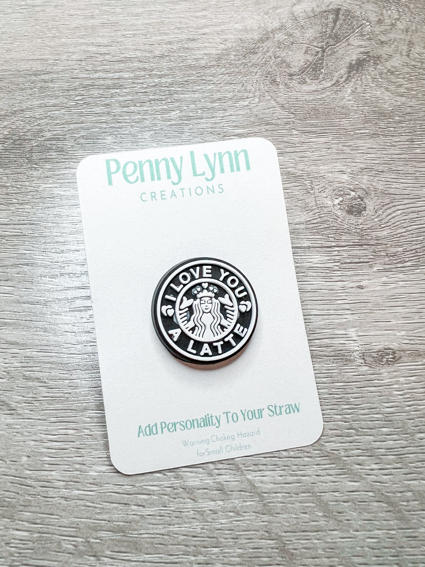Love You A Latte Straw Charm