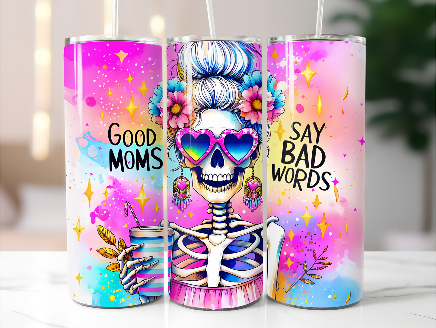 Good Moms Bad Words Stainless Steel Tumbler