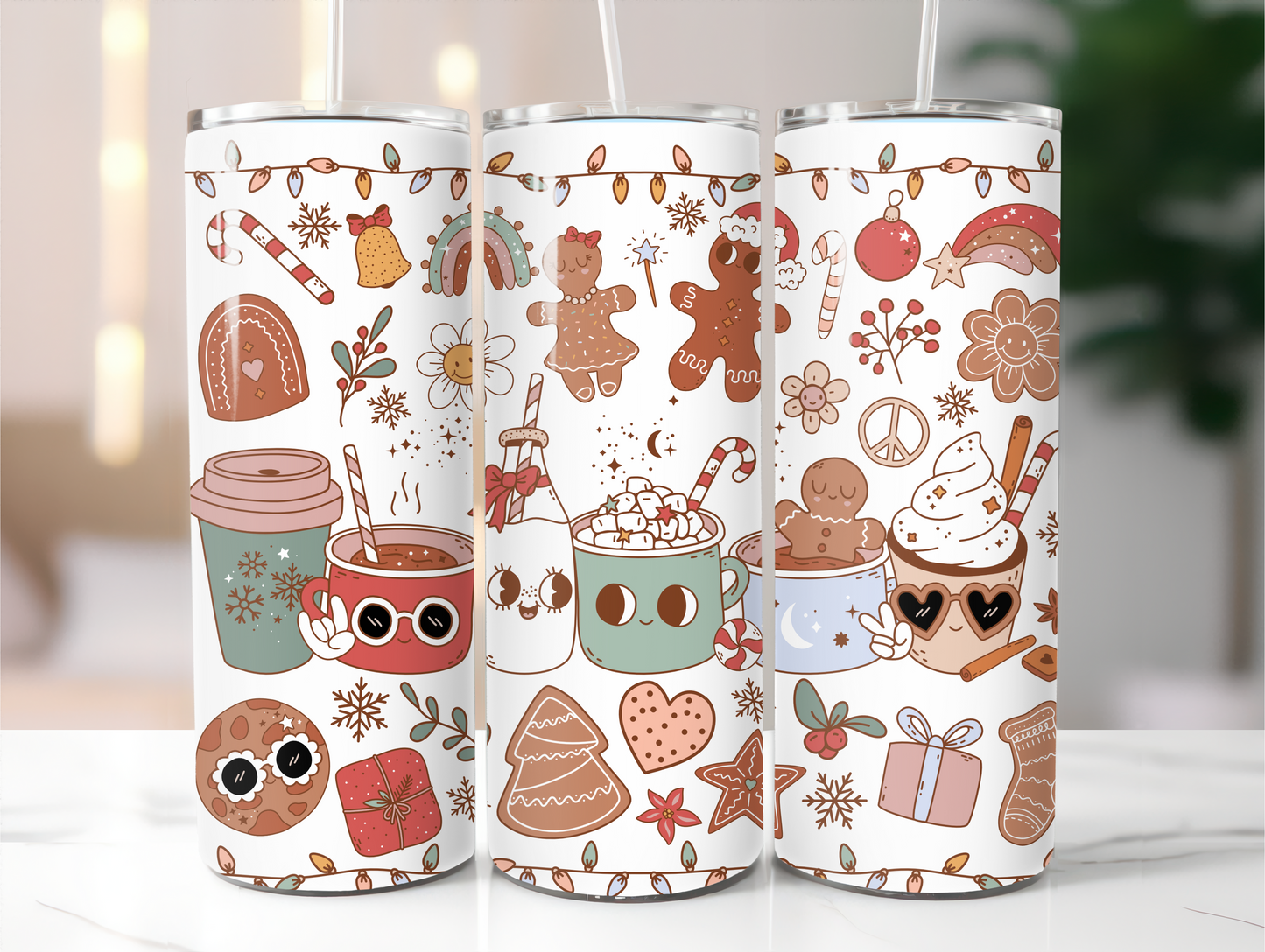 Retro Hot Cocoa Stainless Steel Tumbler