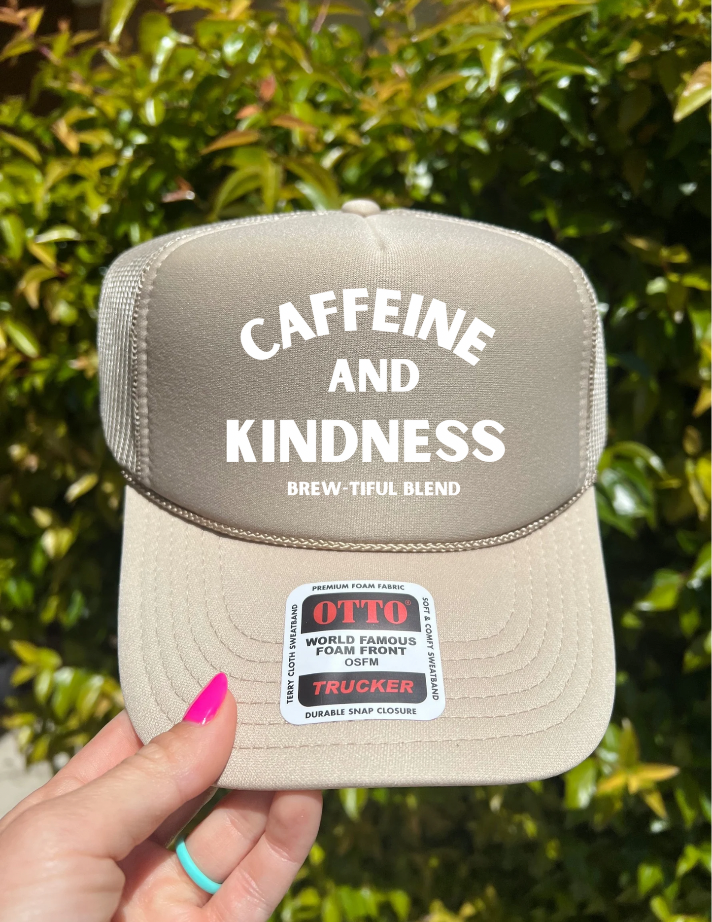 Caffeine and Kindness Trucker Hat