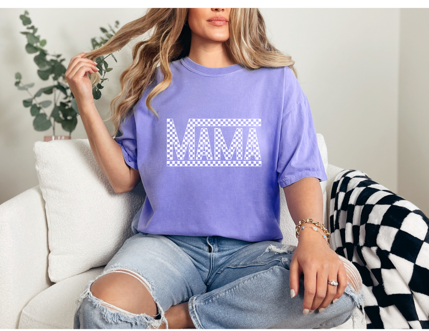 Checkered Mama Shirt