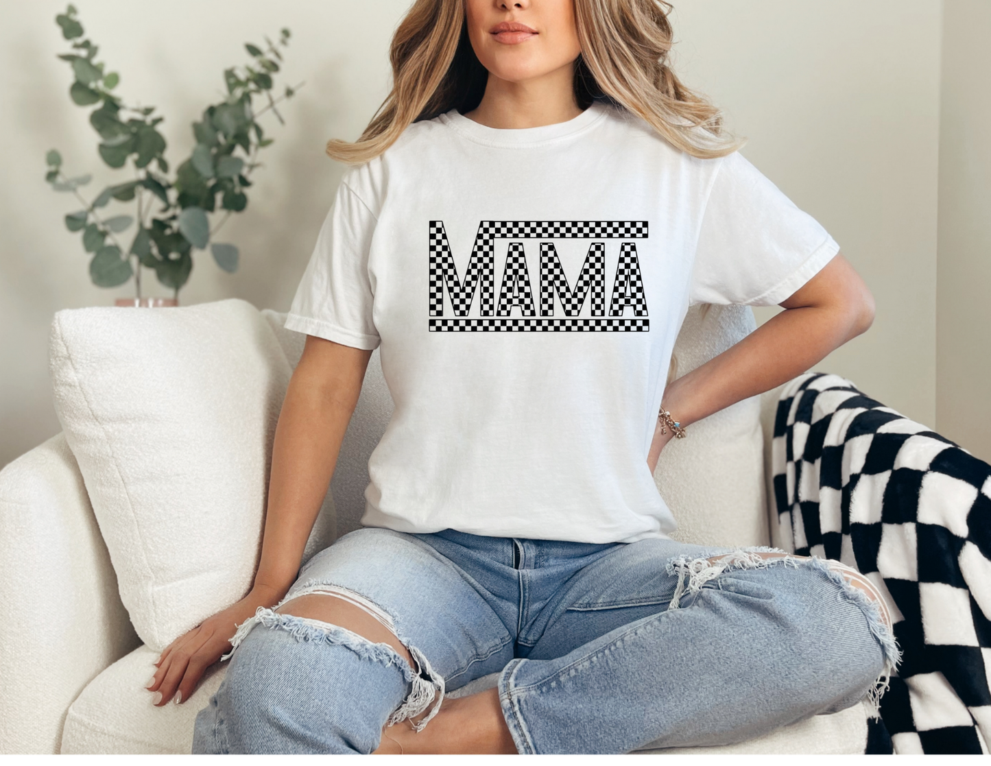 Checkered Mama Shirt