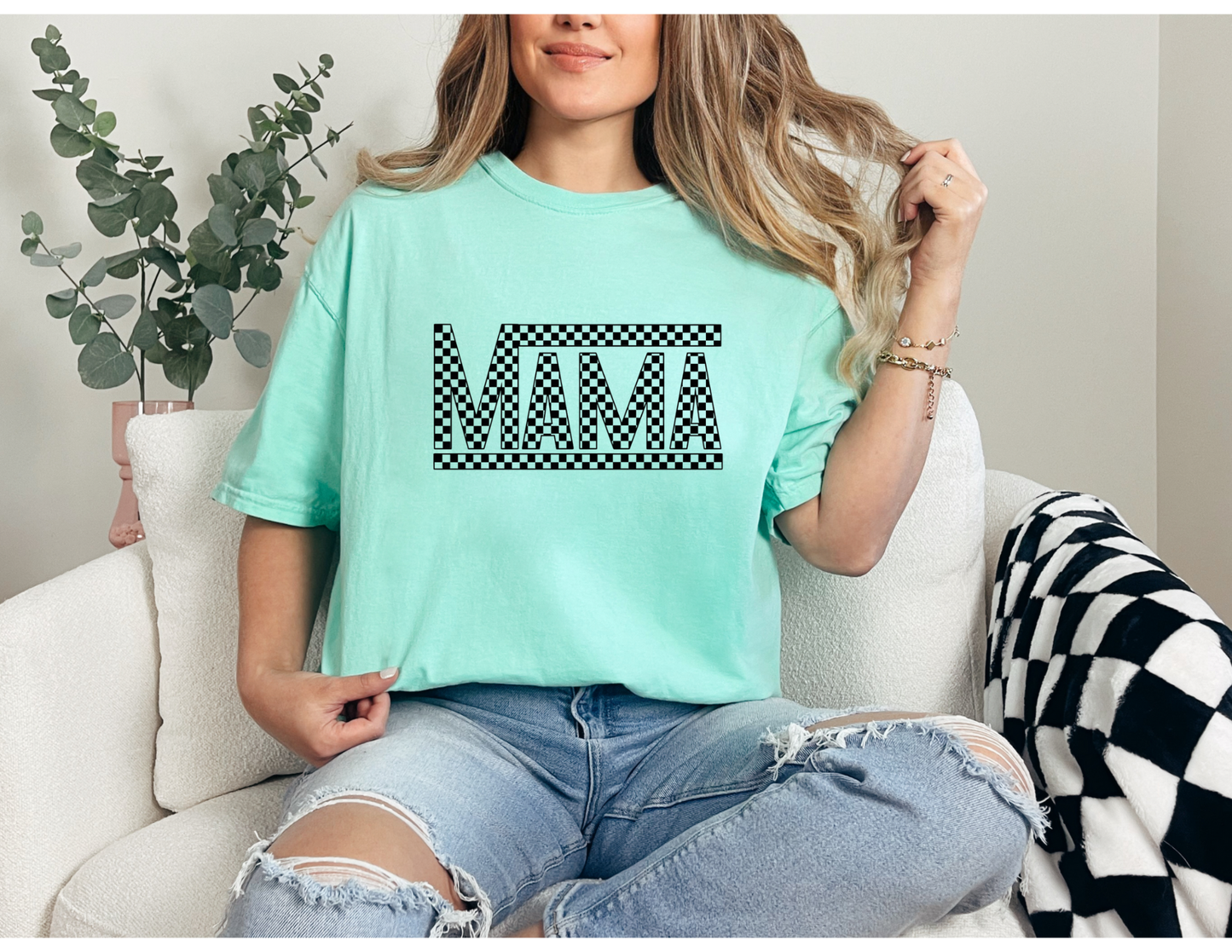 Checkered Mama Shirt