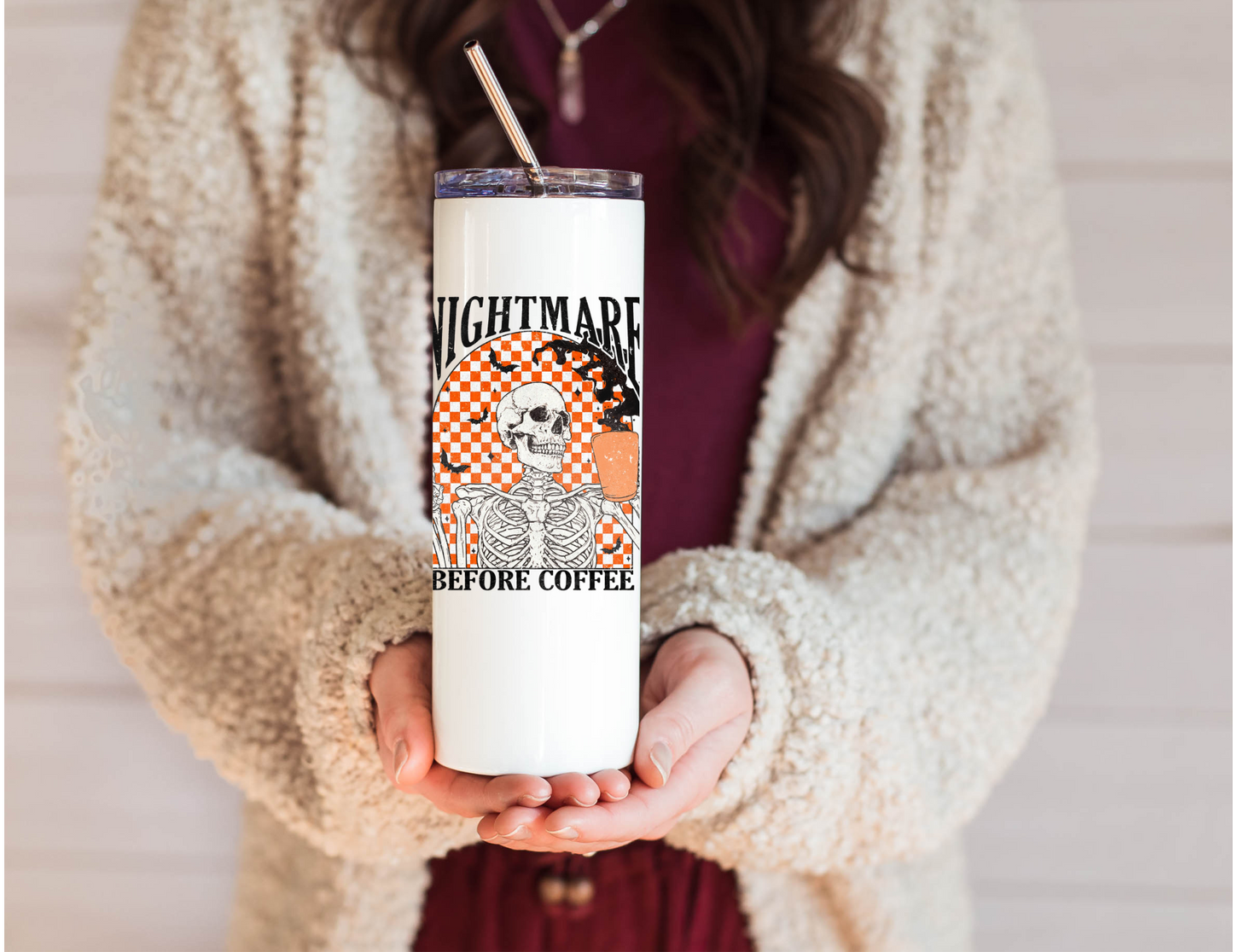 Nightmare Before Coffee Stainless Steel Tumbler