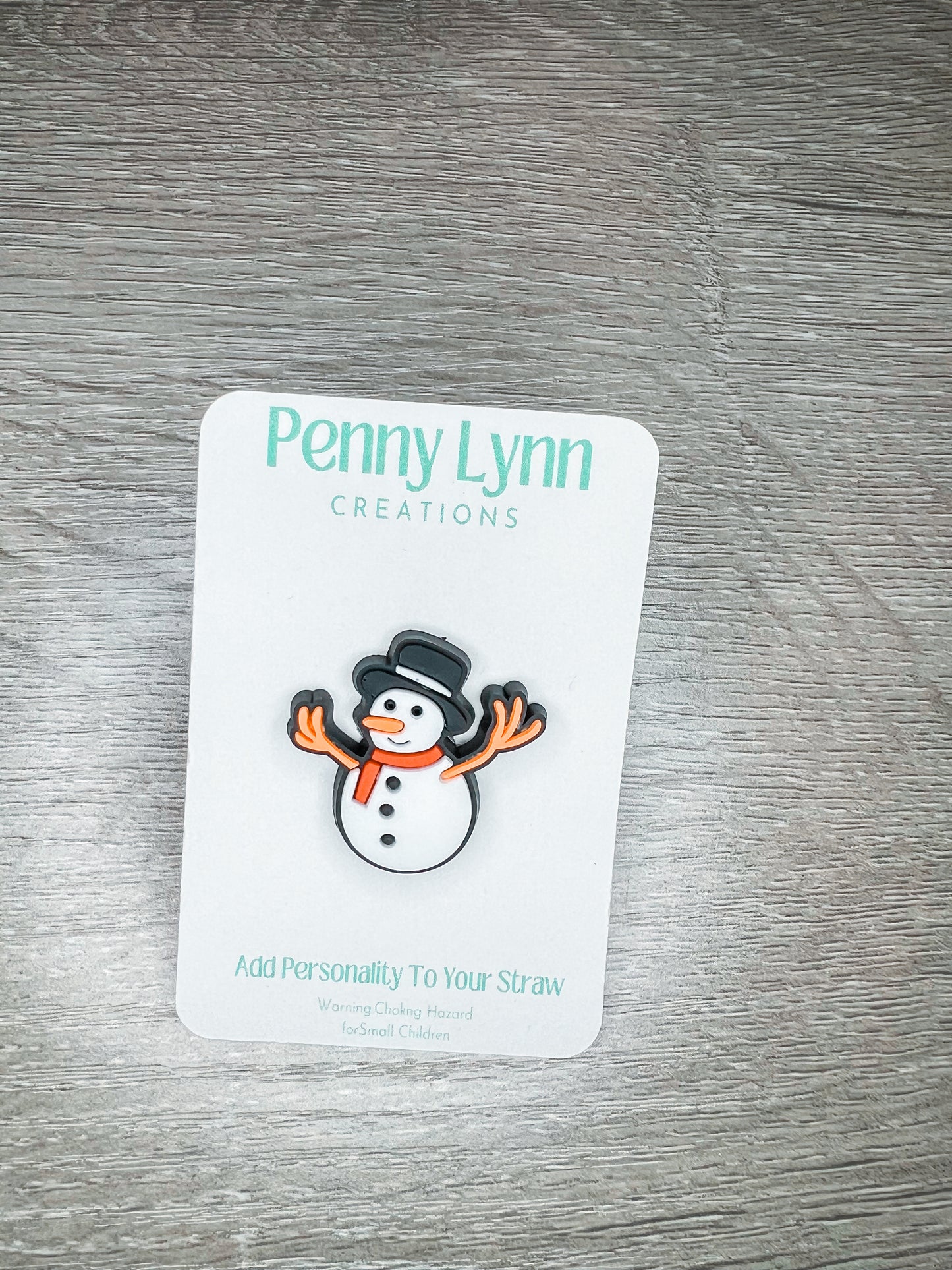 Snowman Straw Charm