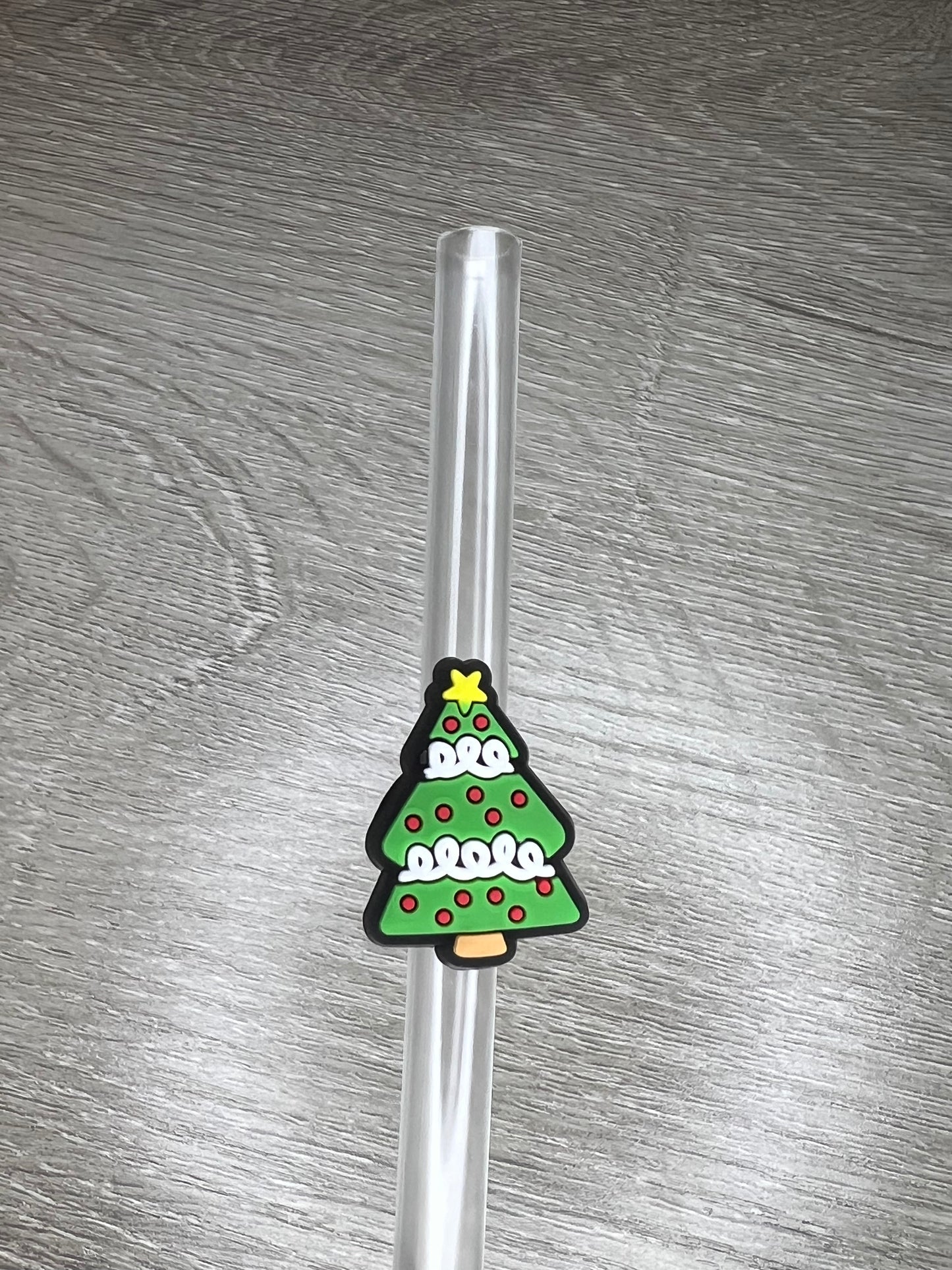 Christmas Tree Straw Charm