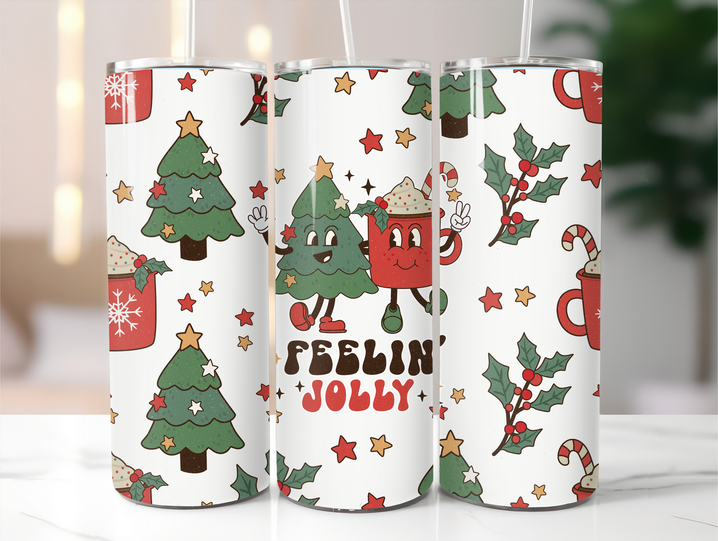 Feeling Jolly Stainless Steel Tumbler