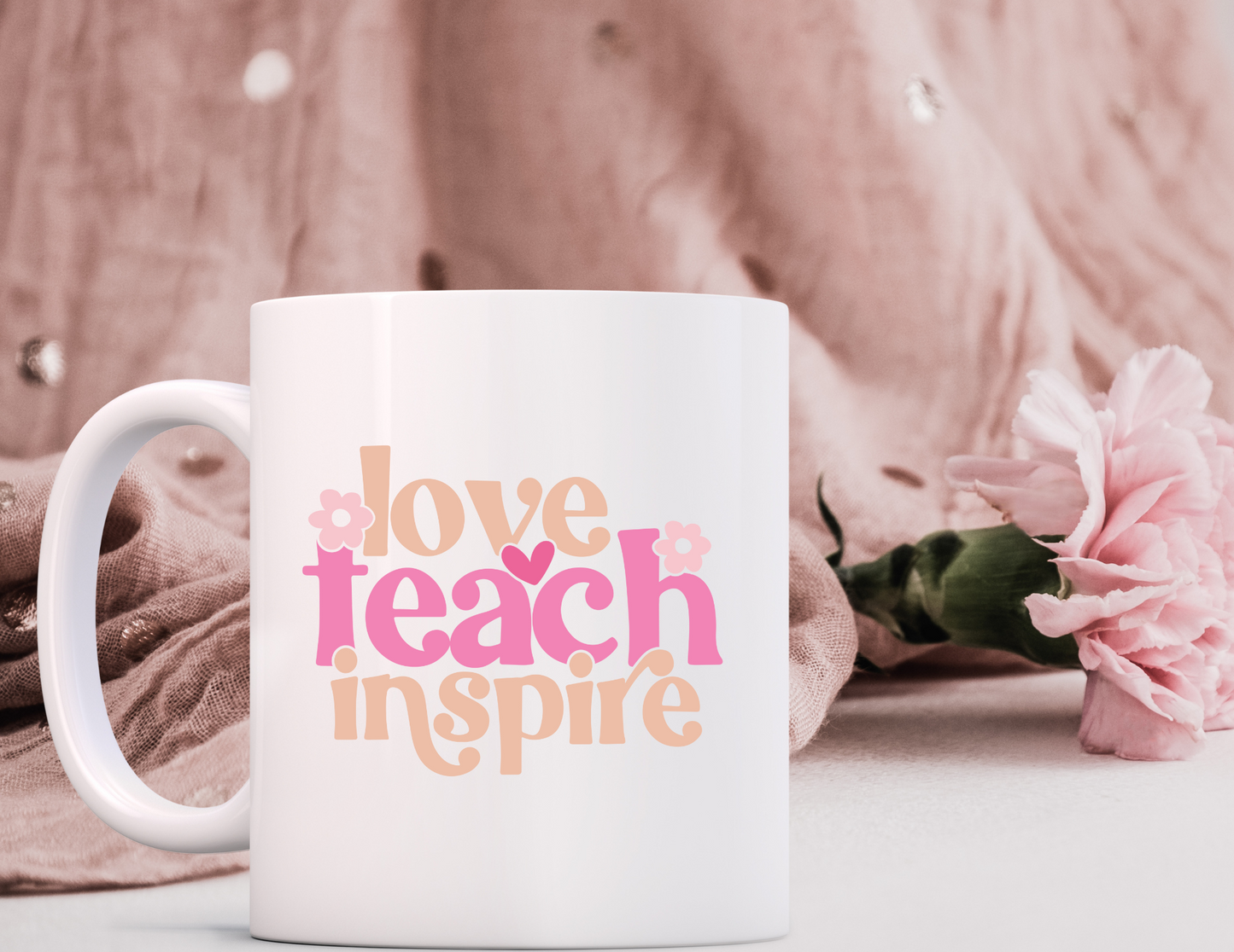 Love Teach Inspire Coffee Cup