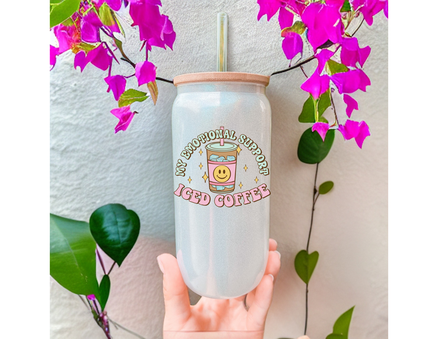 Emotional Support Coffee Glass Tumbler