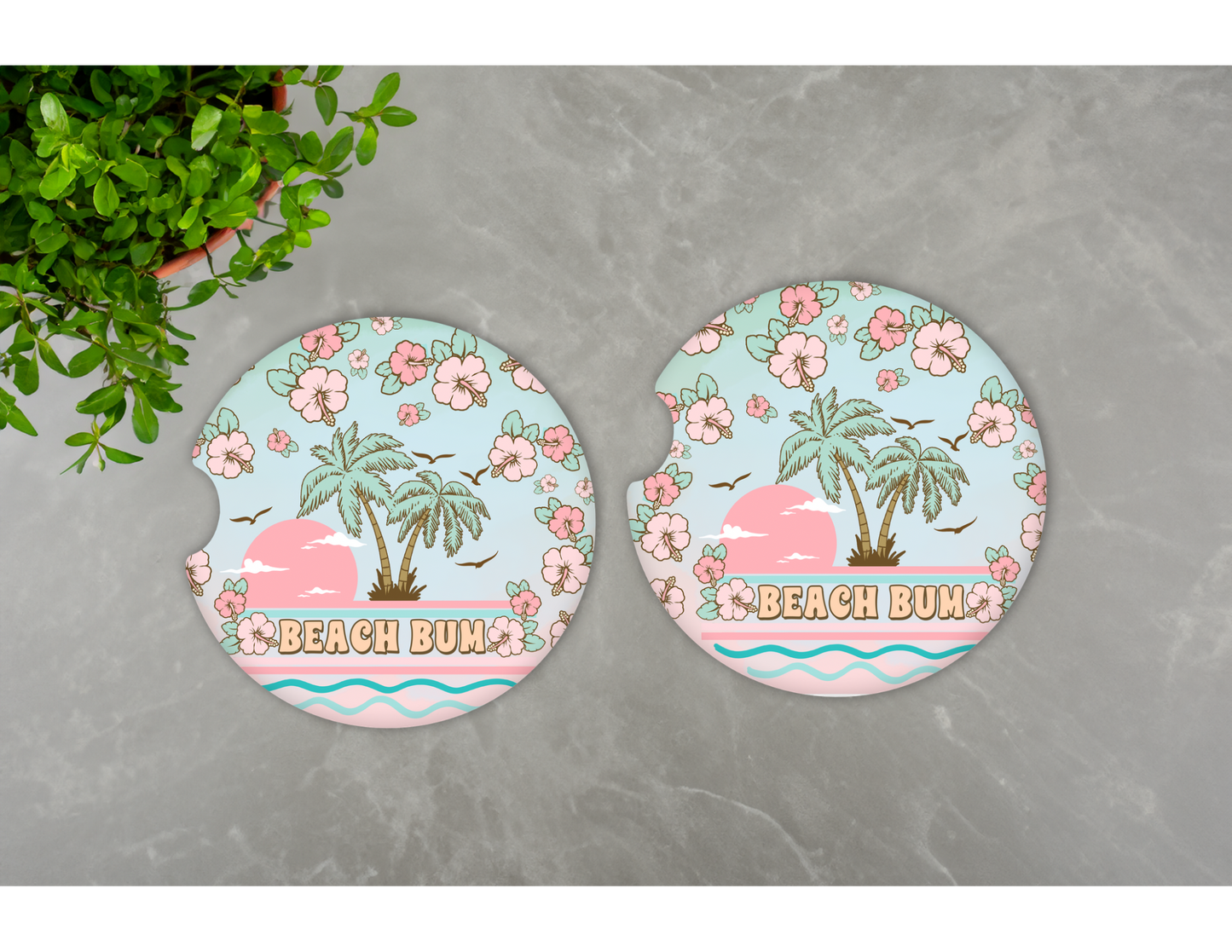Beach Bum Car Coasters