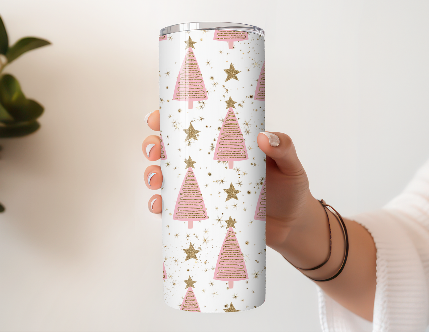 Pink Trees Stainless Steel Tumbler