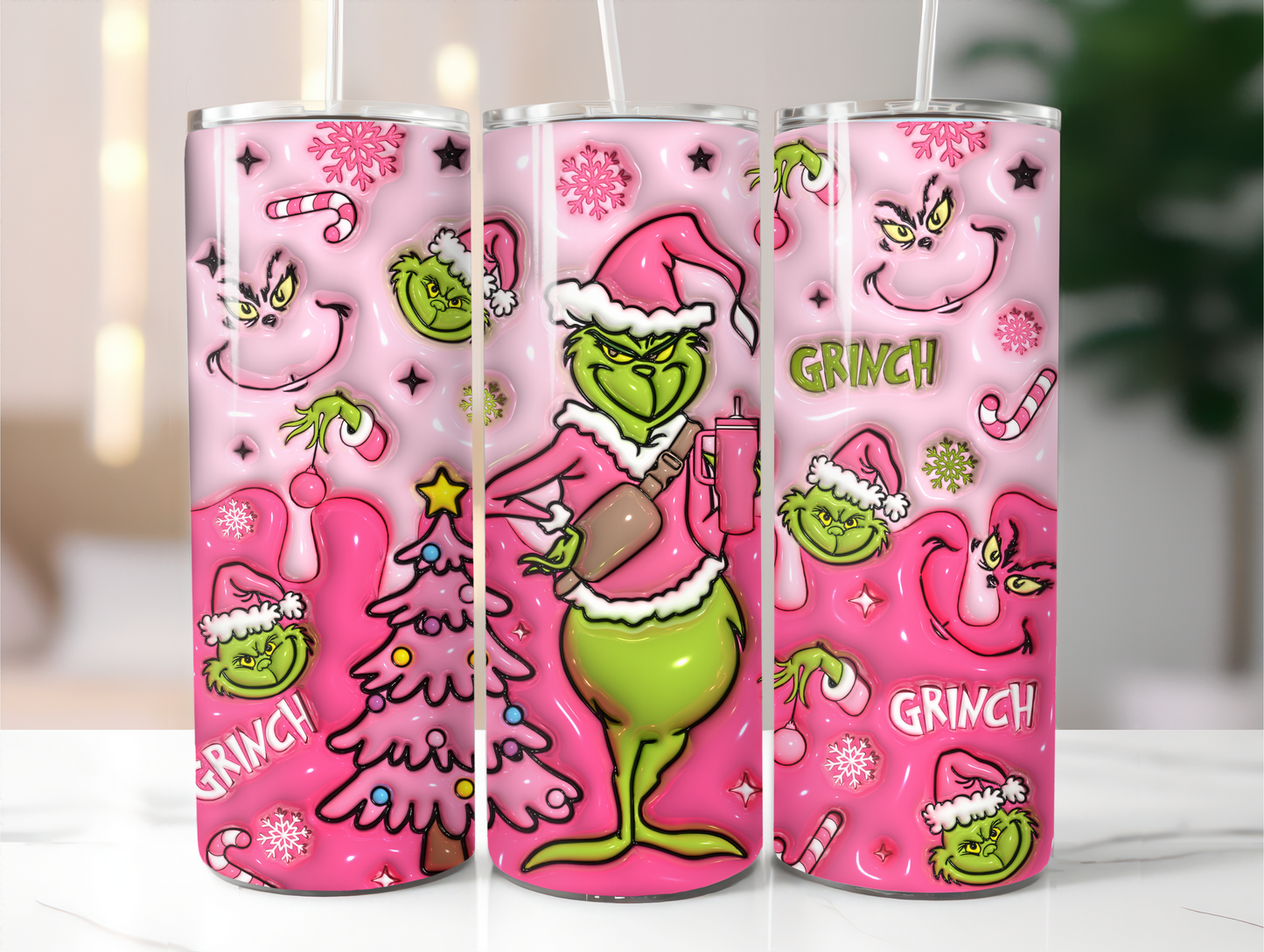 Bougie Pink G Puff Stainless Steel Tumbler