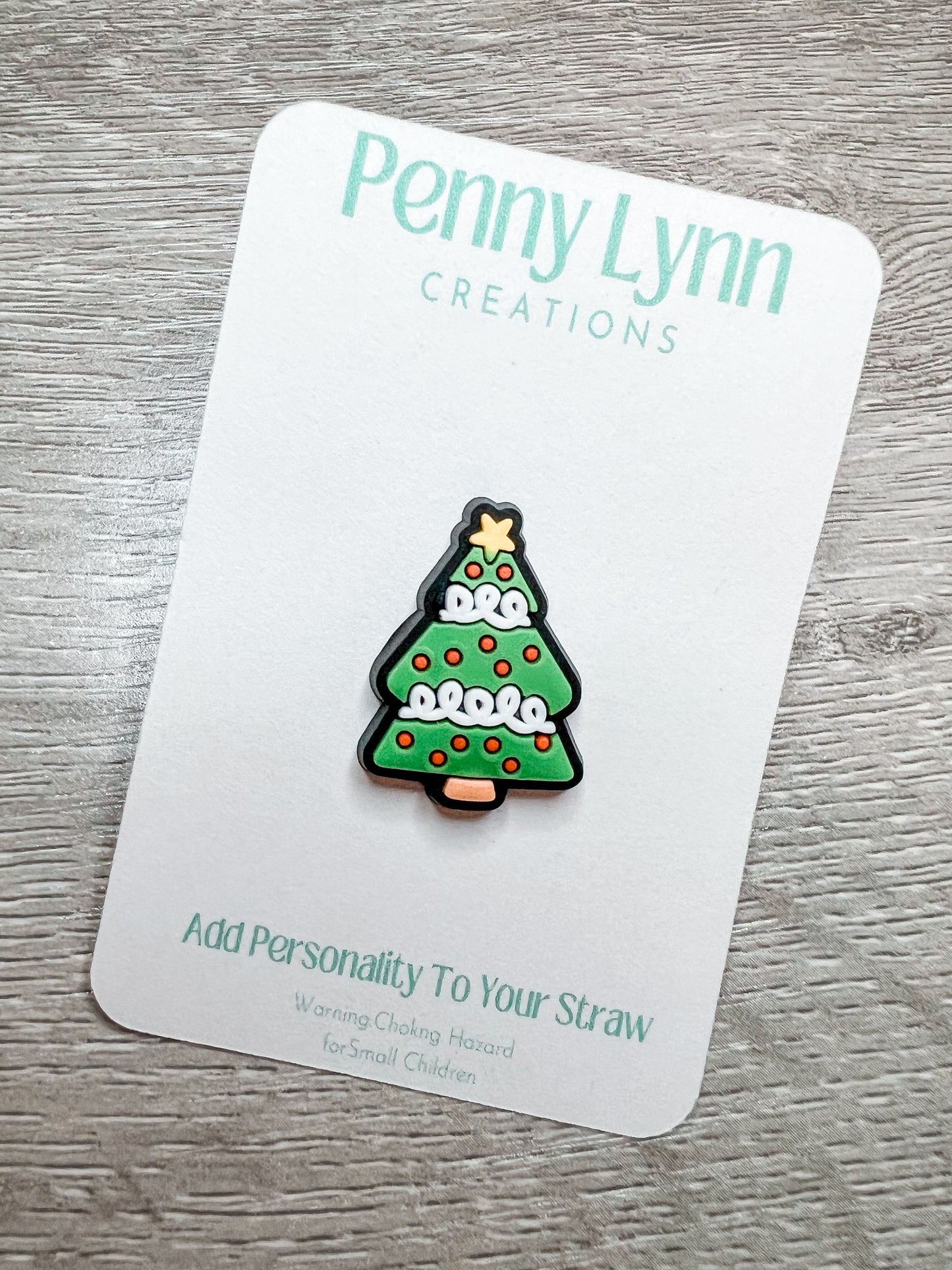 Christmas Tree Straw Charm