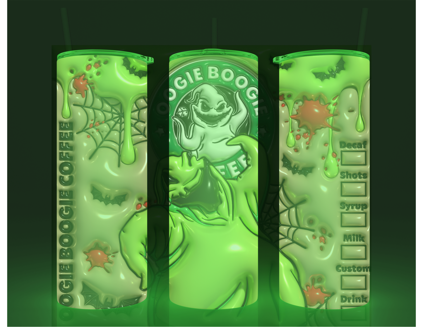 Boogie Man Puff Glow In the Dark Stainless Steel Tumbler