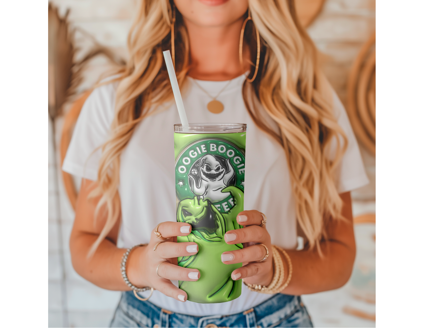 Boogie Man Puff Glow In the Dark Stainless Steel Tumbler