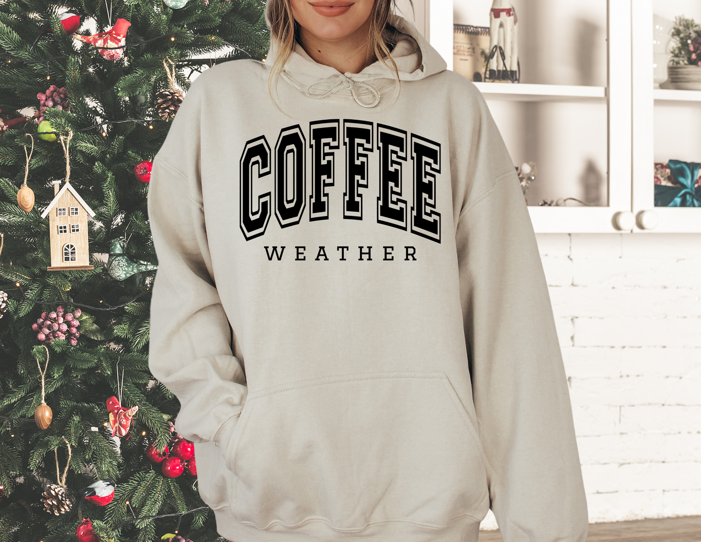 Coffee Weather Puff Print Sweatshirt
