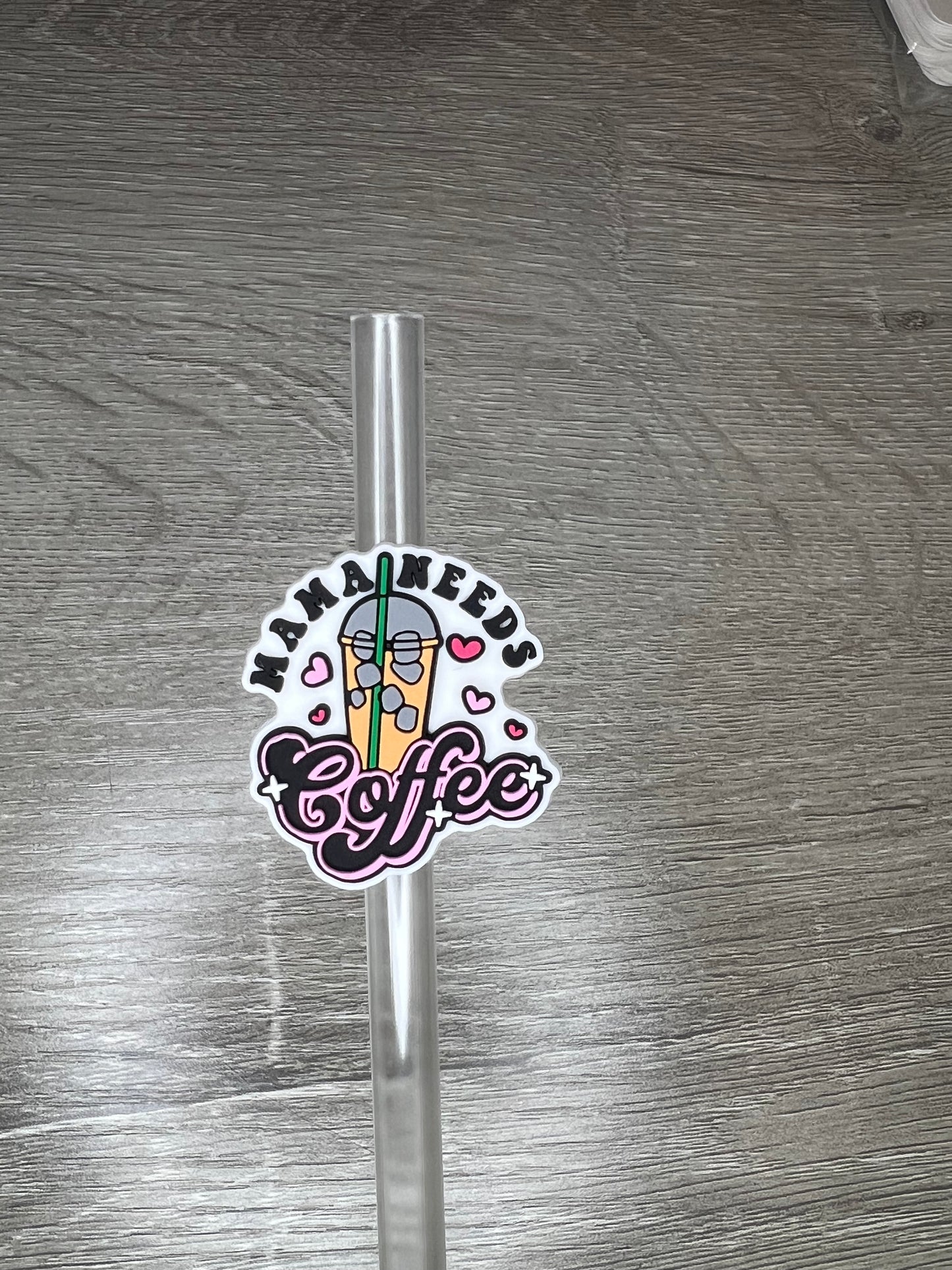 Mama Needs Coffee Straw Charm
