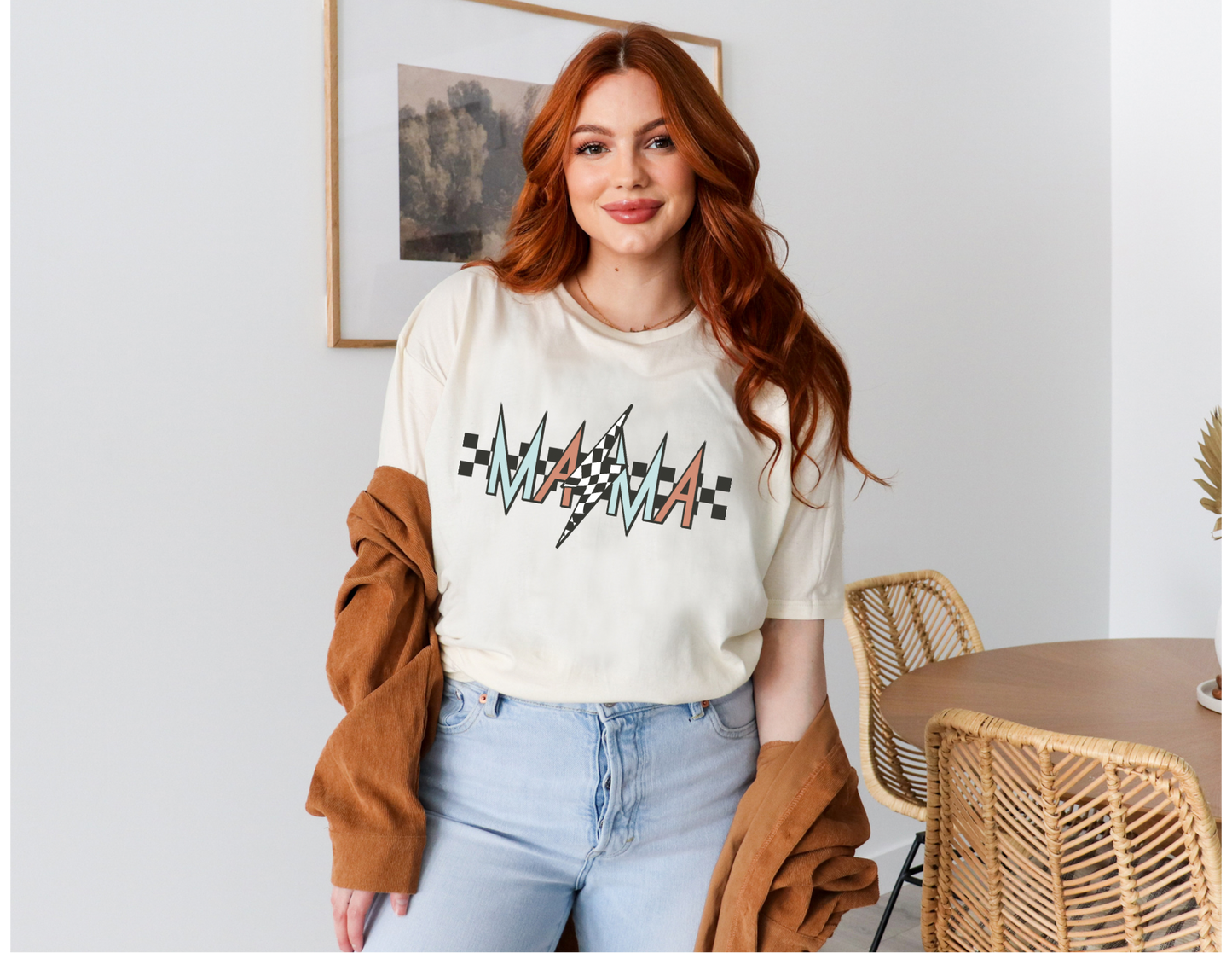 Racing Checkered Mama Shirt
