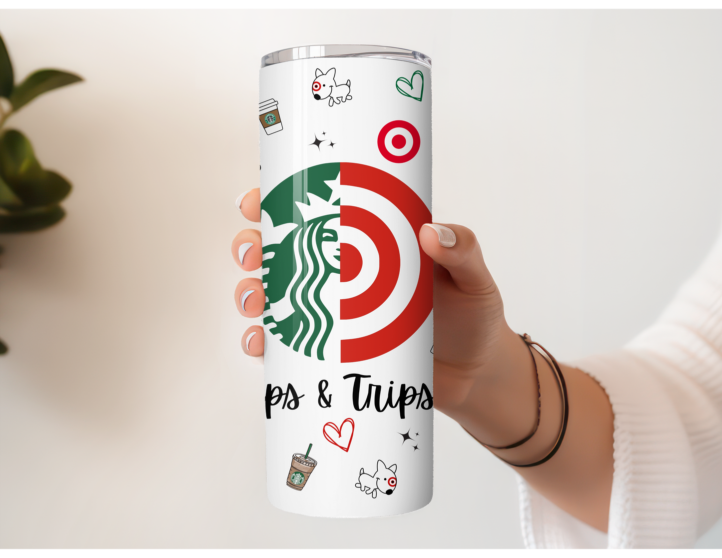 Sips & Trips Stainless Steel Tumbler