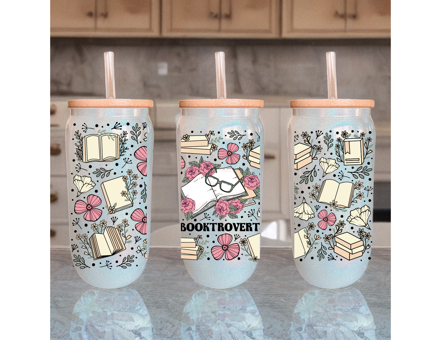 Booktrovert Glass Tumbler