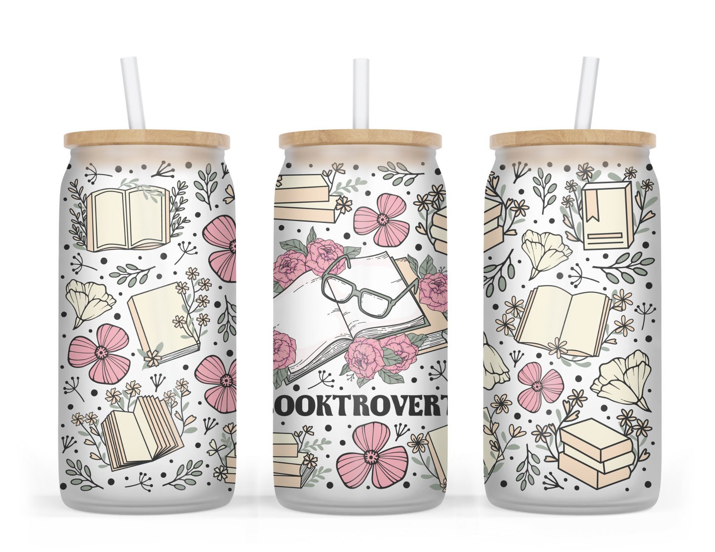 Booktrovert Glass Tumbler