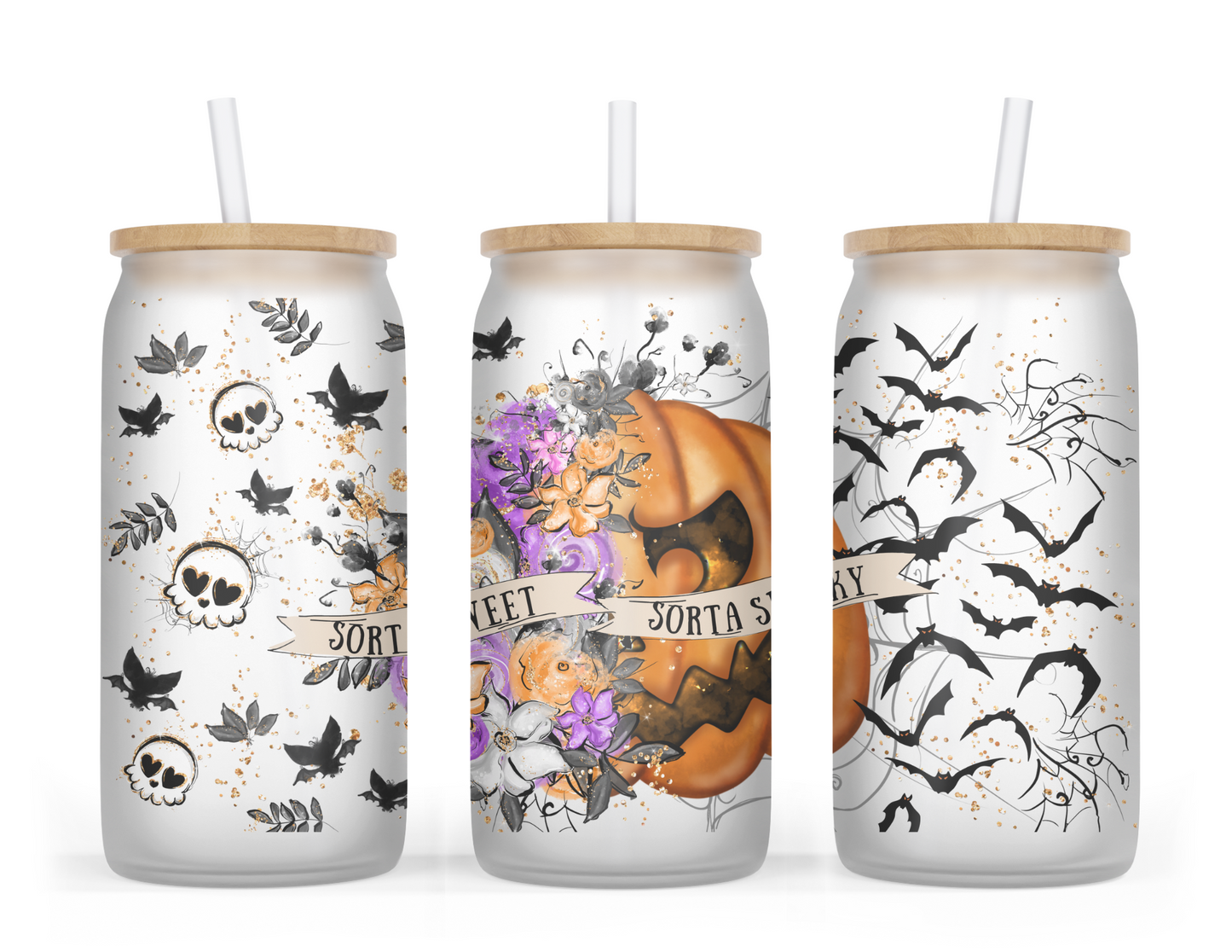 Sorta Sweet Sorta Spooky Glass Tumbler