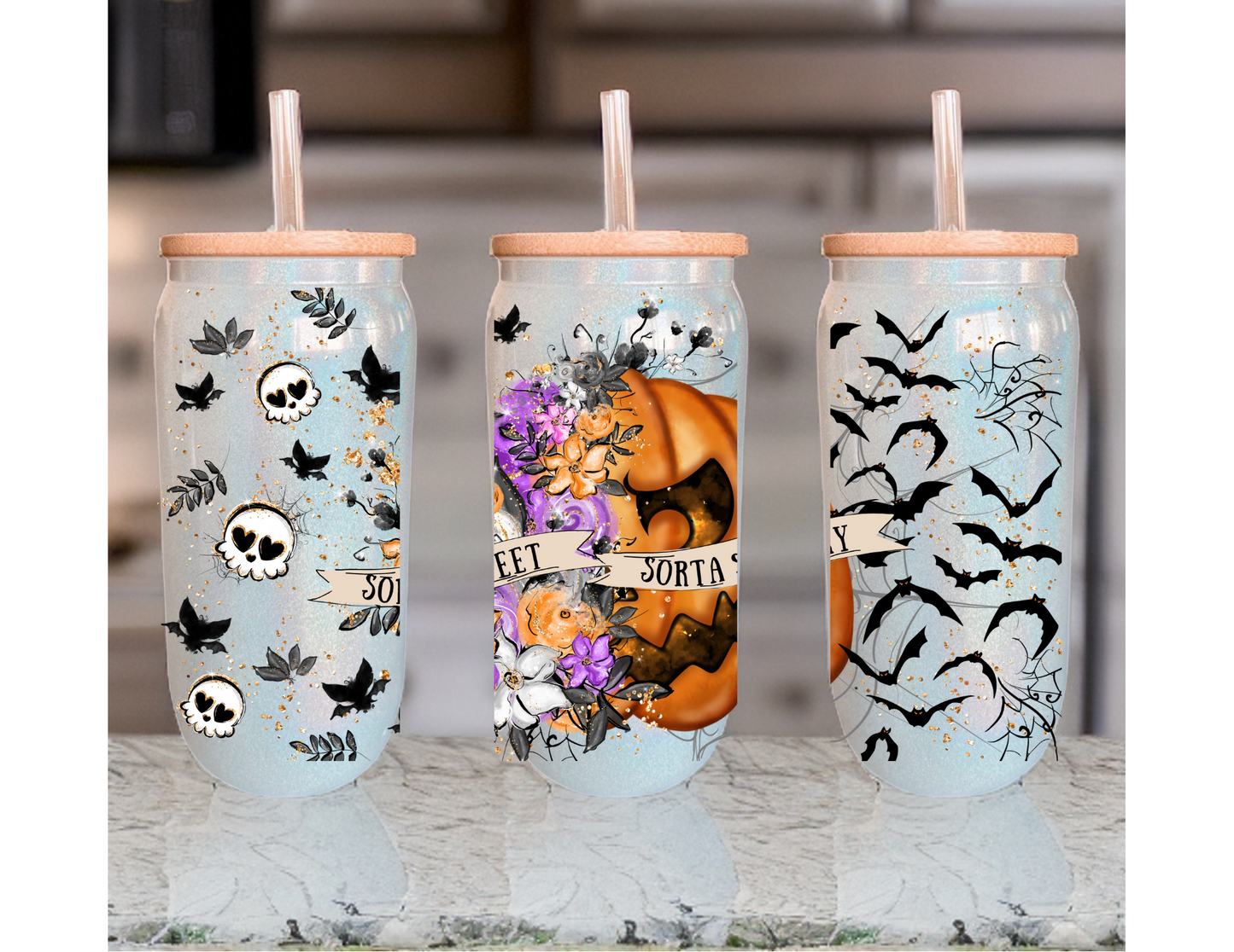 Sorta Sweet Sorta Spooky Glass Tumbler