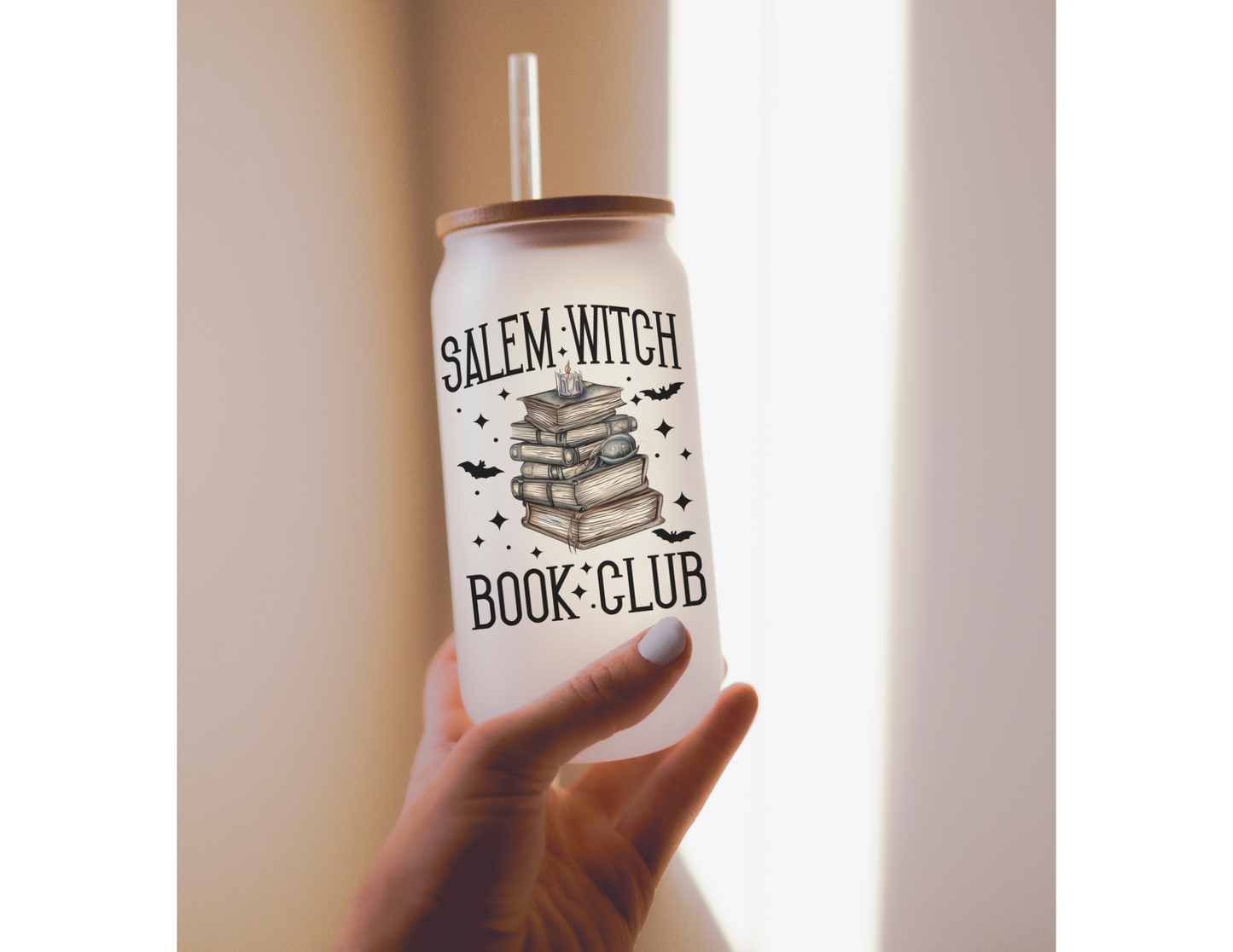 Salem Witch Book Club Glass Tumbler