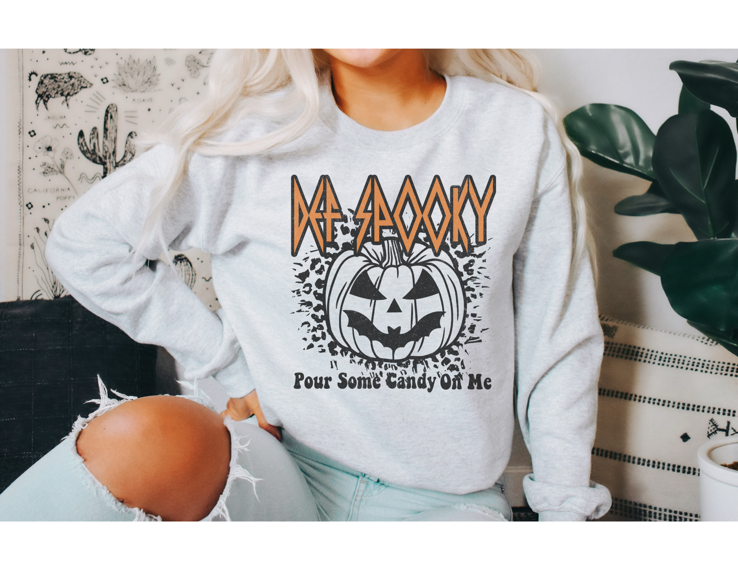 Def Spooky Pour Some Candy On Me Sweatshirt