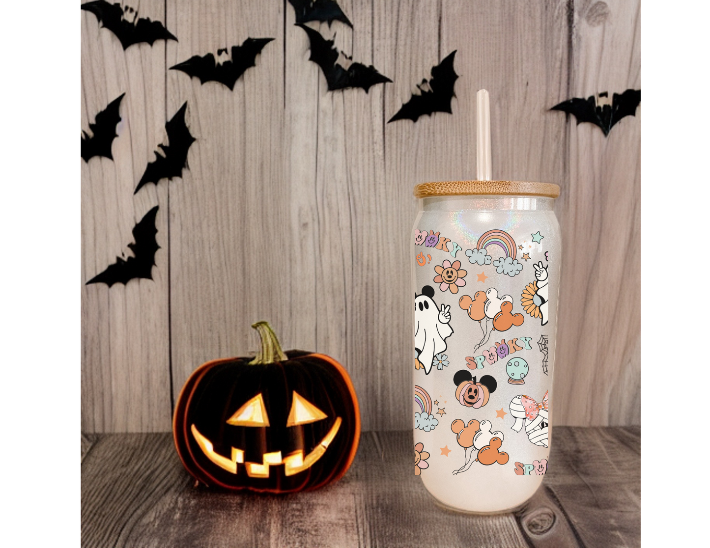 Retro Spooky Glass Tumbler