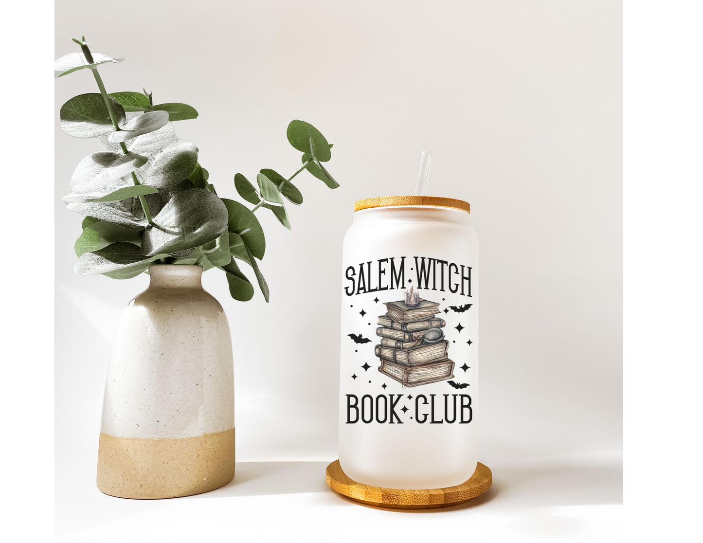 Salem Witch Book Club Glass Tumbler