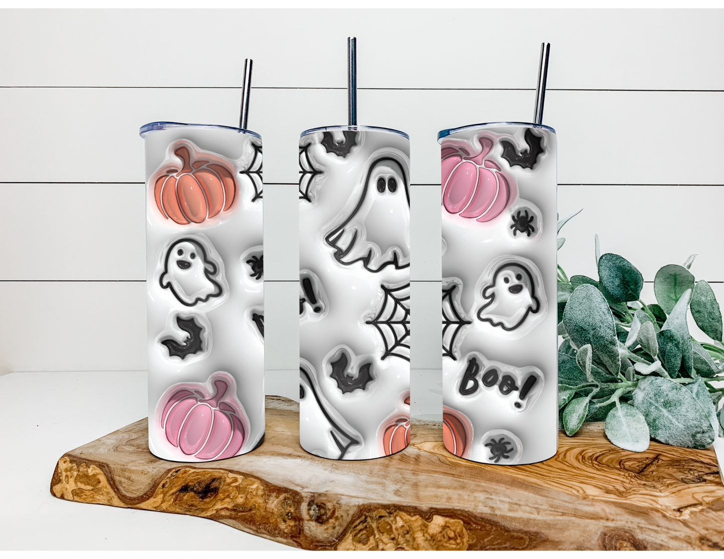 Ghost Pumpkin Puff 20oz Stainless Steel Tumbler