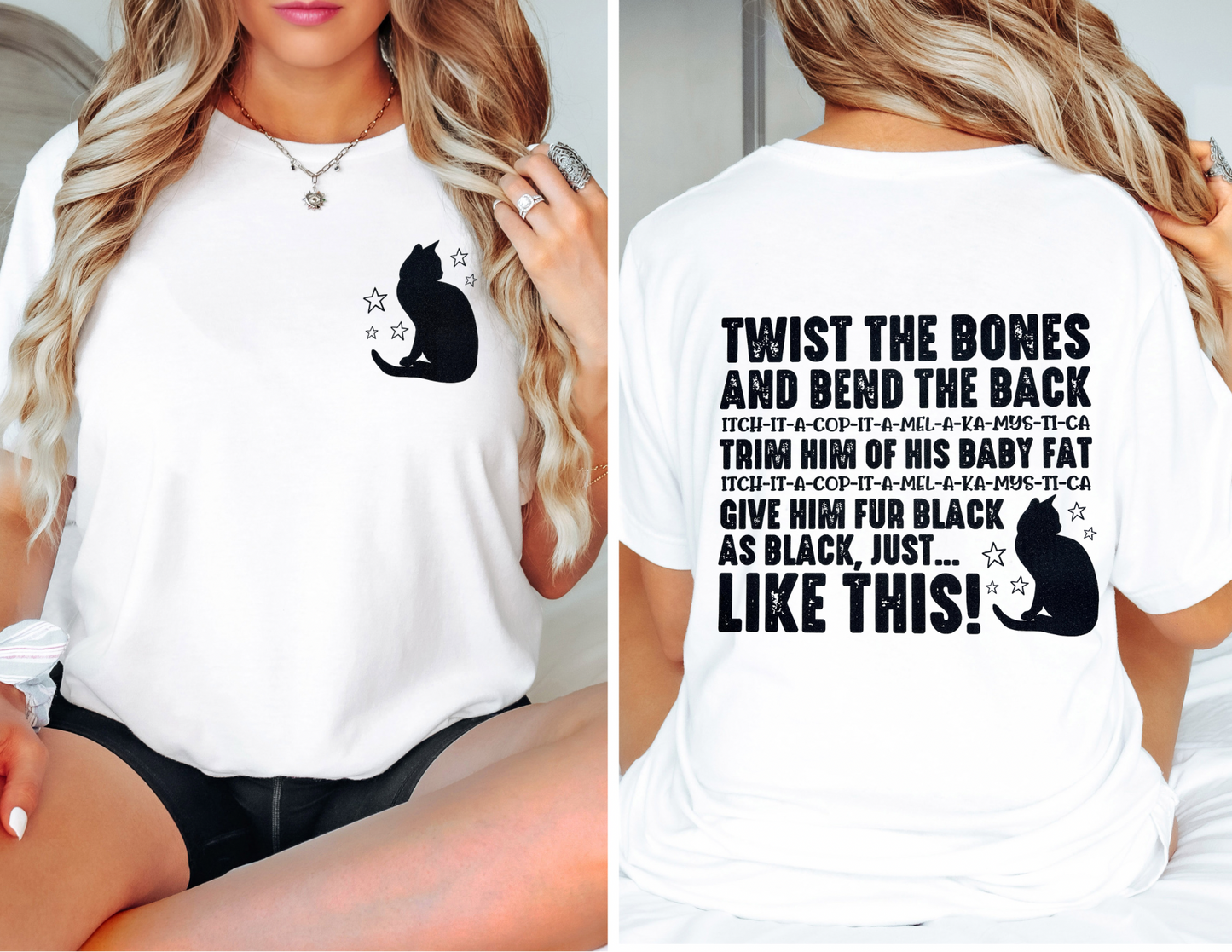 Black Cat - Twist The Bones Shirt