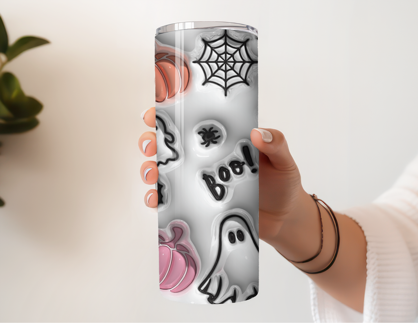 Ghost Pumpkin Puff 20oz Stainless Steel Tumbler