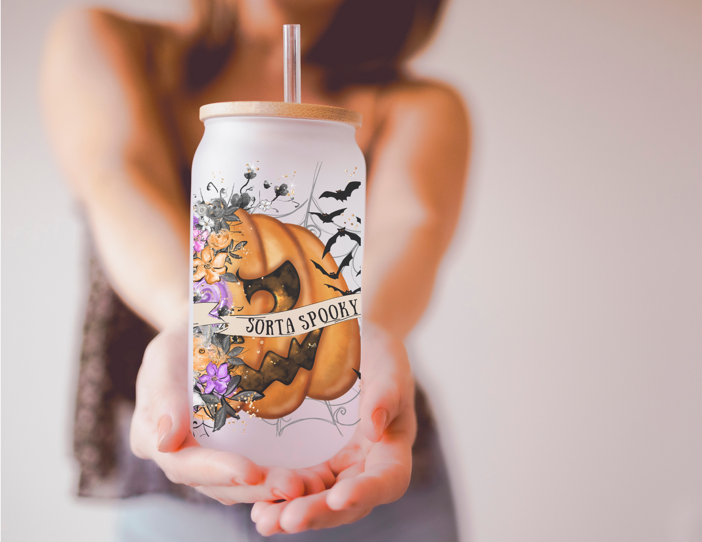 Sorta Sweet Sorta Spooky Glass Tumbler