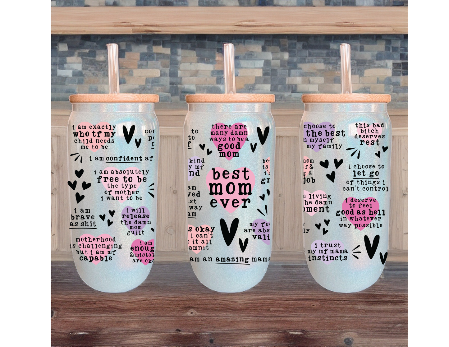 Best Mom Ever (Vulgar Edition) Glass Tumbler