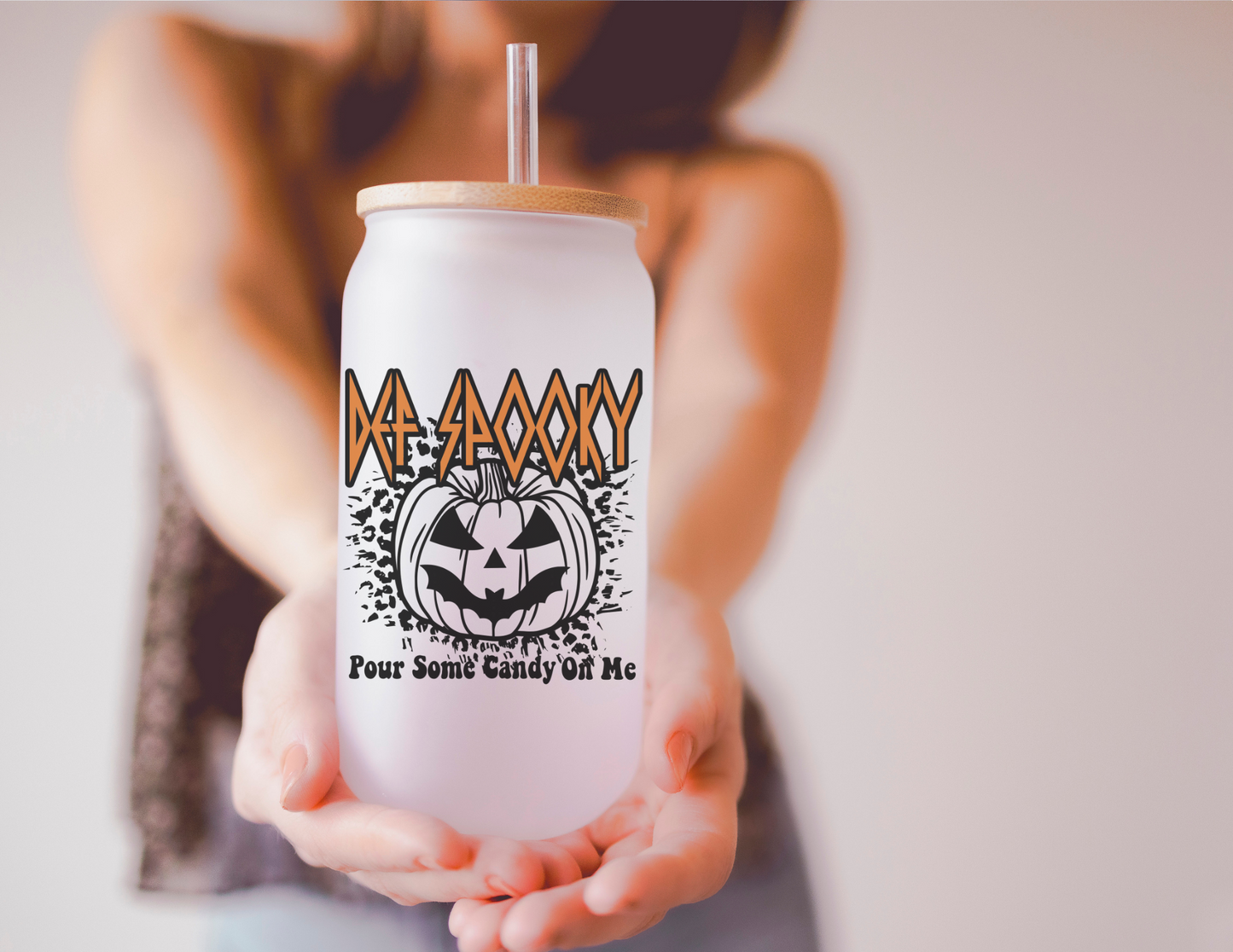 Def Spooky Glass Tumbler