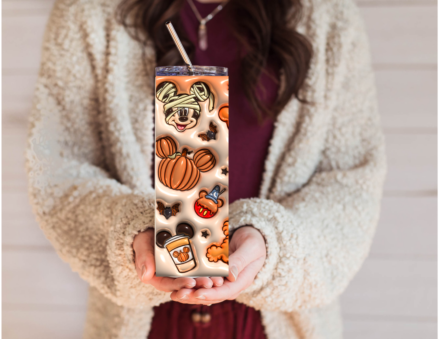 Spooky Orange Puff 20oz Stainless Steel Tumbler