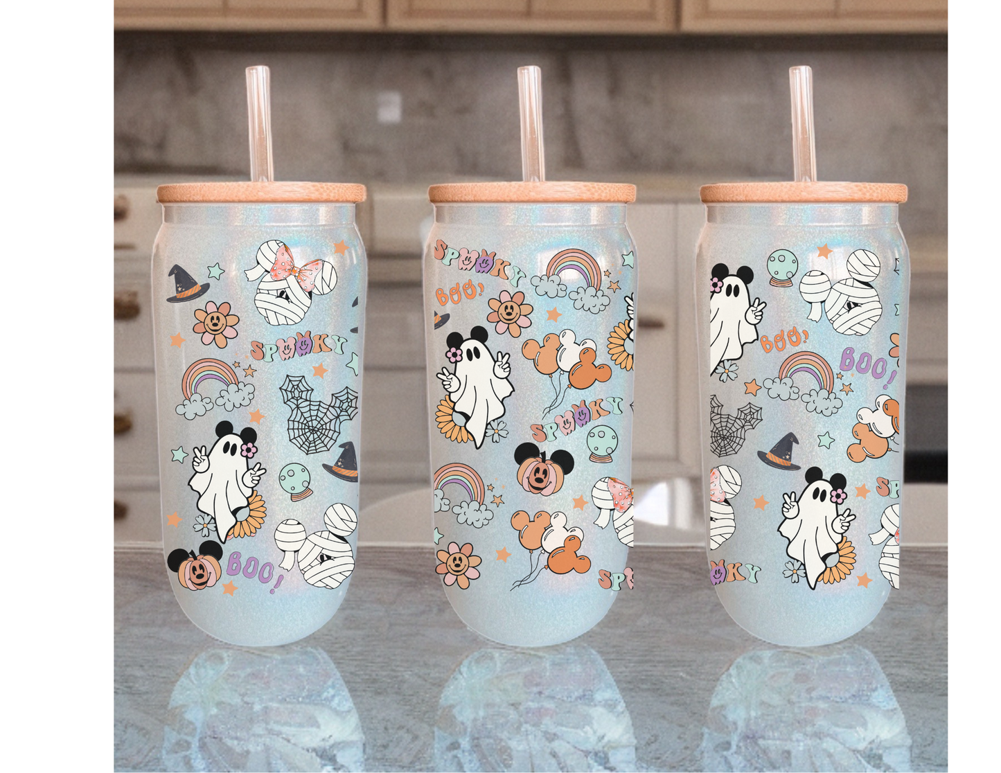 Retro Spooky Glass Tumbler